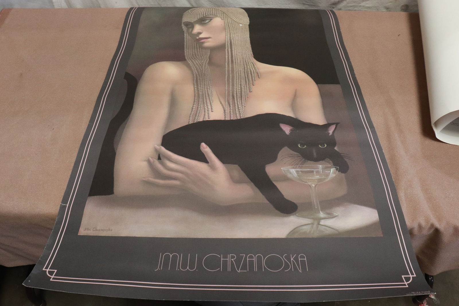 a signed etching, and 3 posters - 4