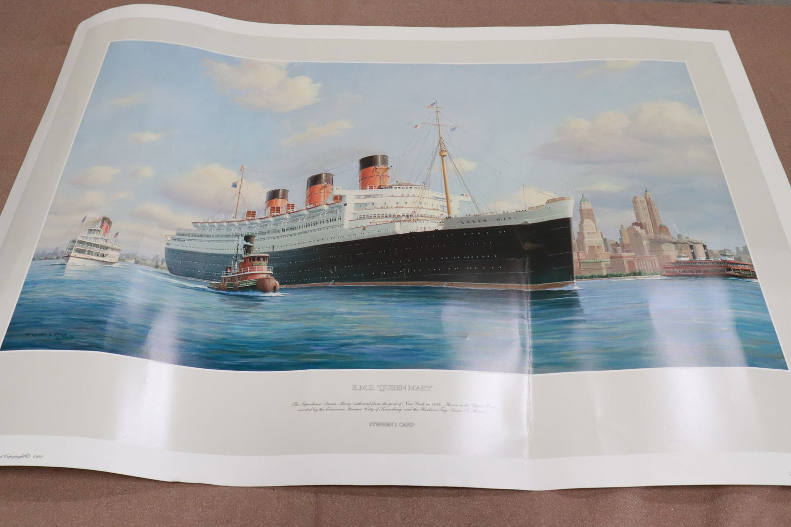 a signed etching, and 3 posters - 5