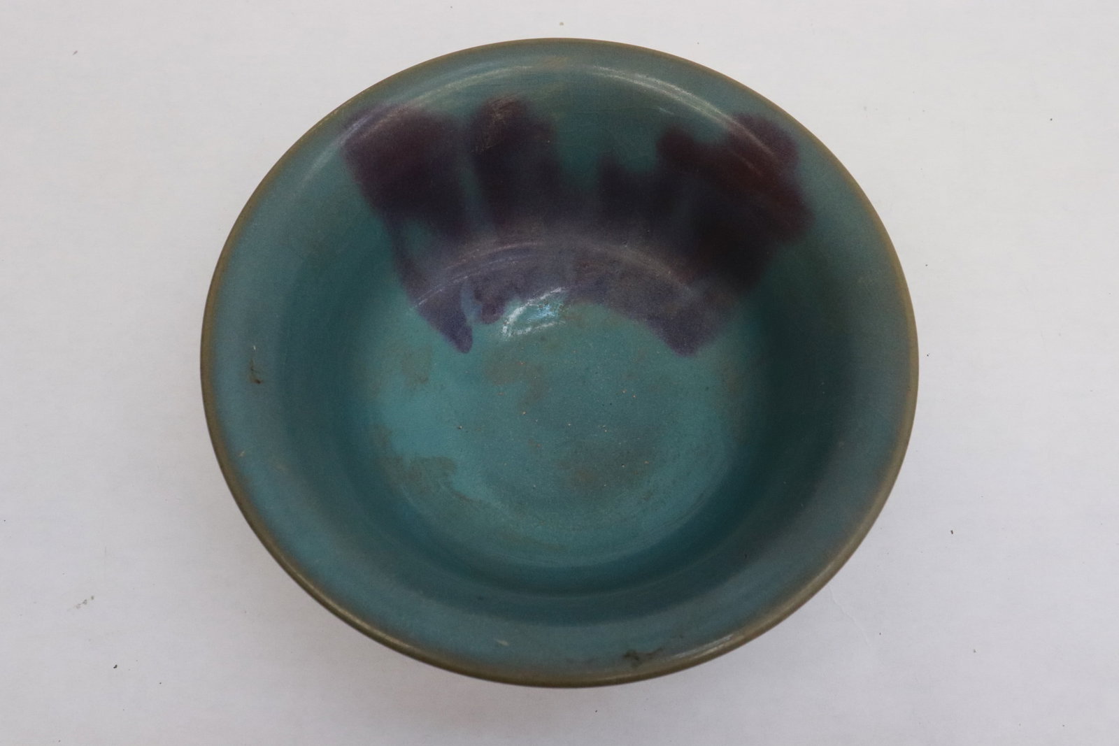 Fine purple on blue porcelain bowl (1 of 4)