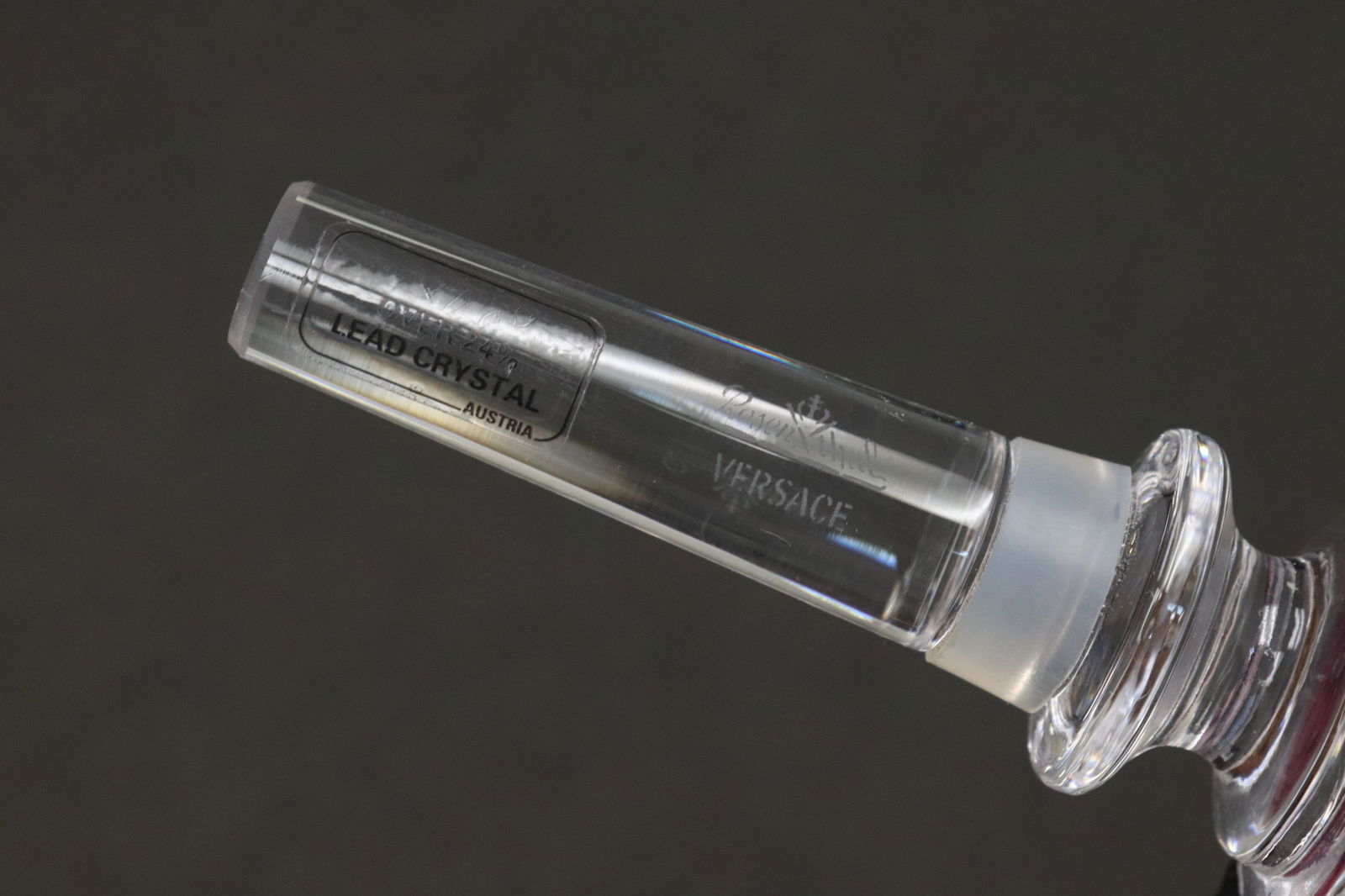 2 Versace crystal bottle stoppers - 6