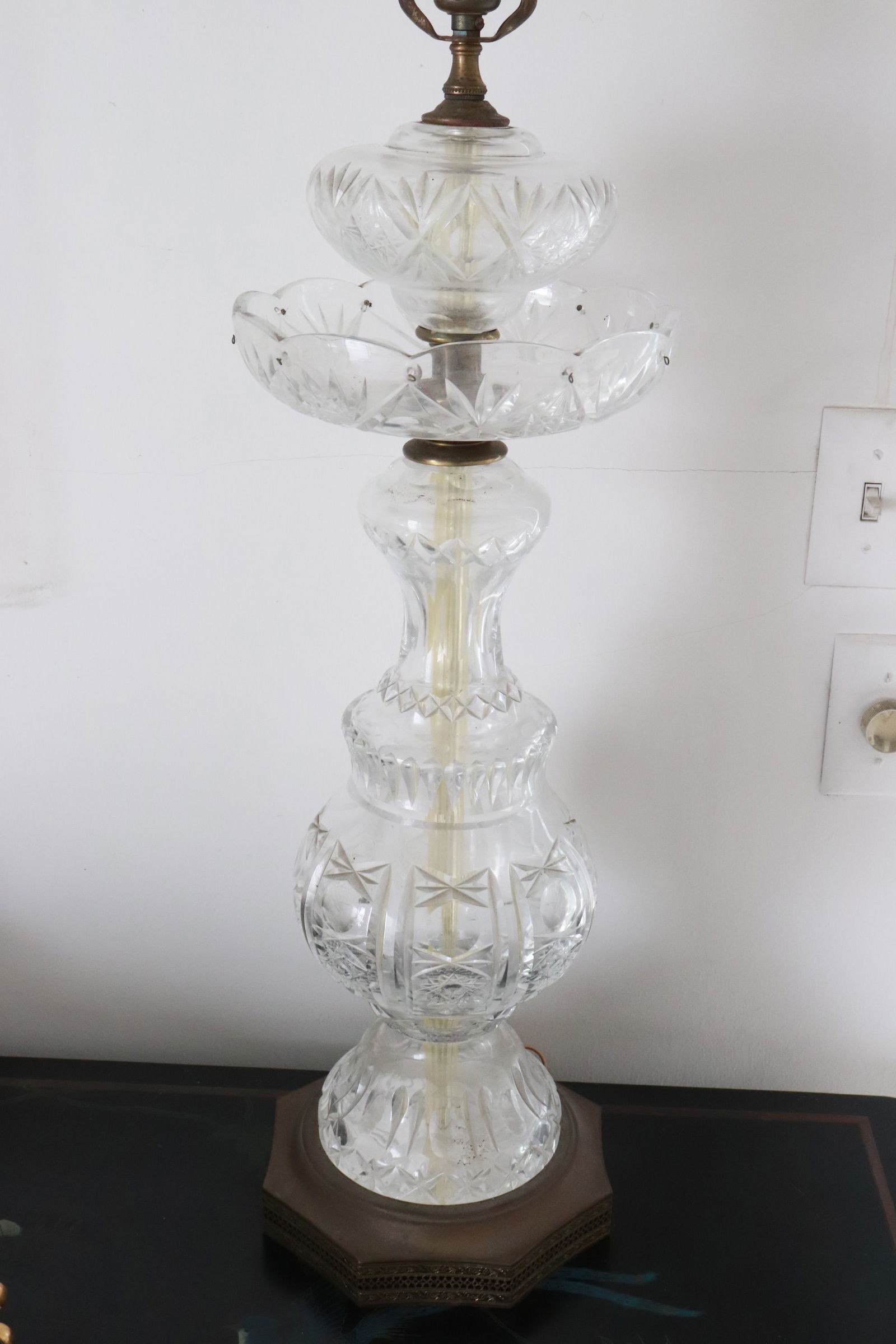 Vintage crystal table lamp - 2