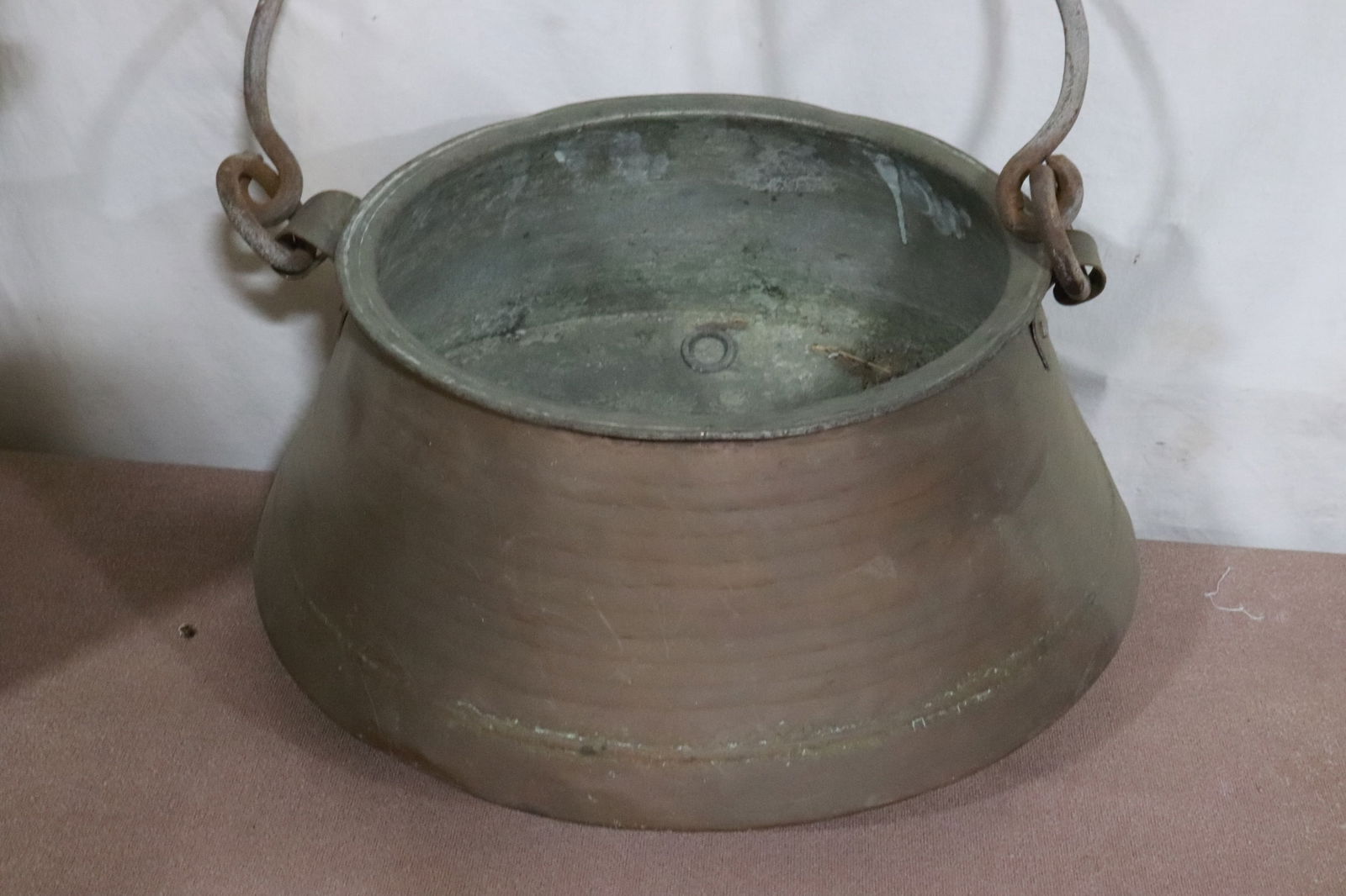 2 large and heavy copper/ brass buckets - 3