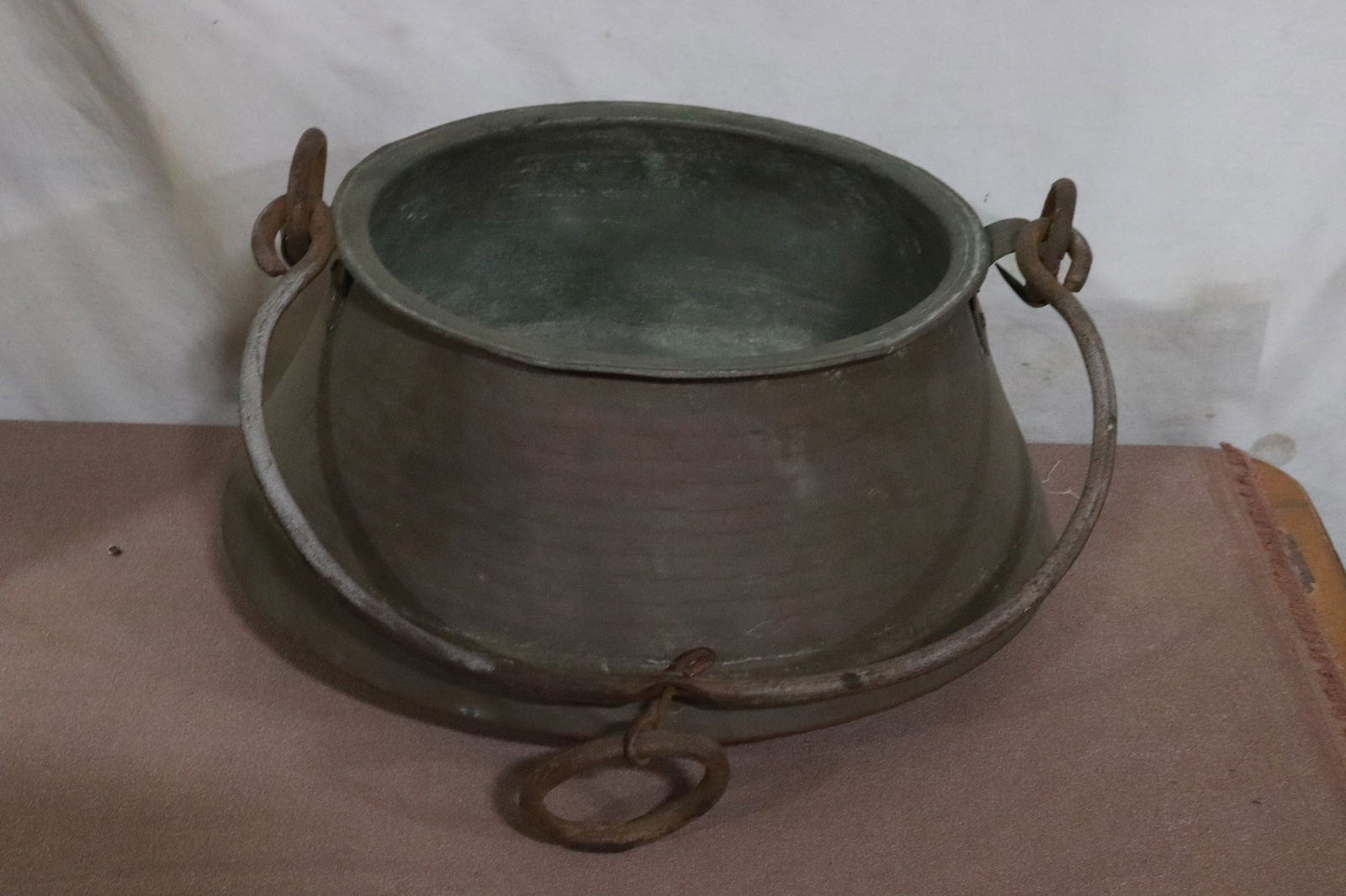 2 large and heavy copper/ brass buckets - 5