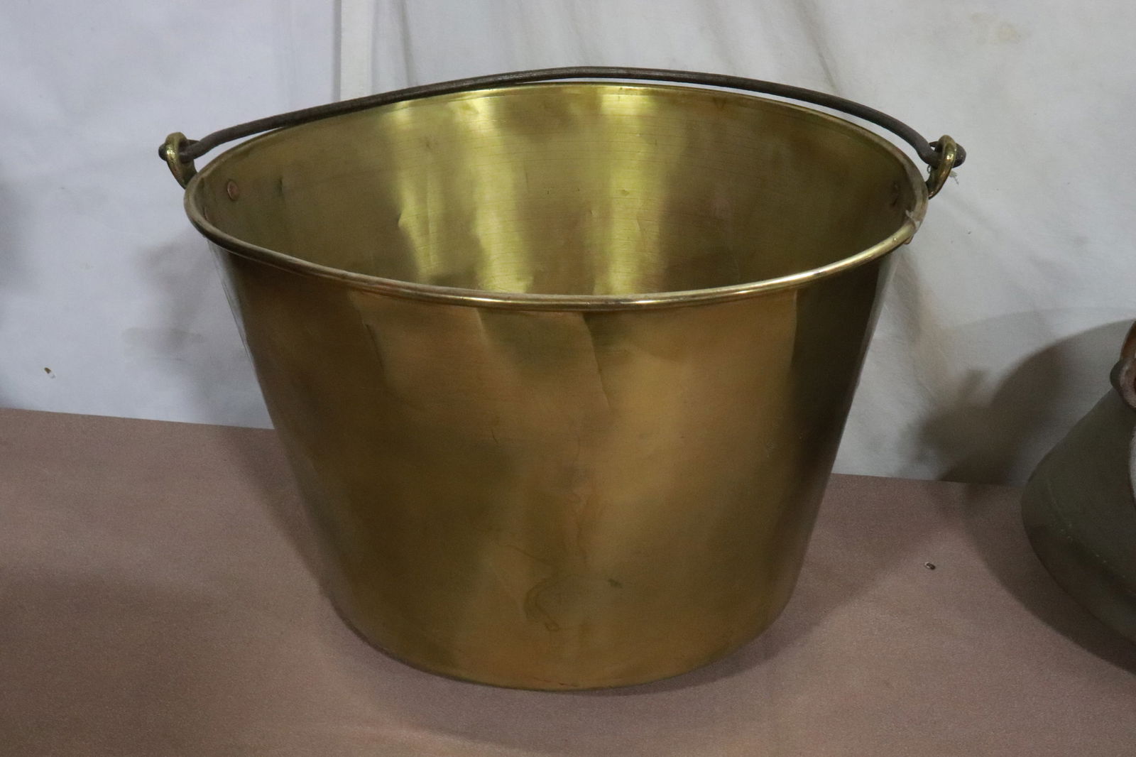 2 large and heavy copper/ brass buckets - 6