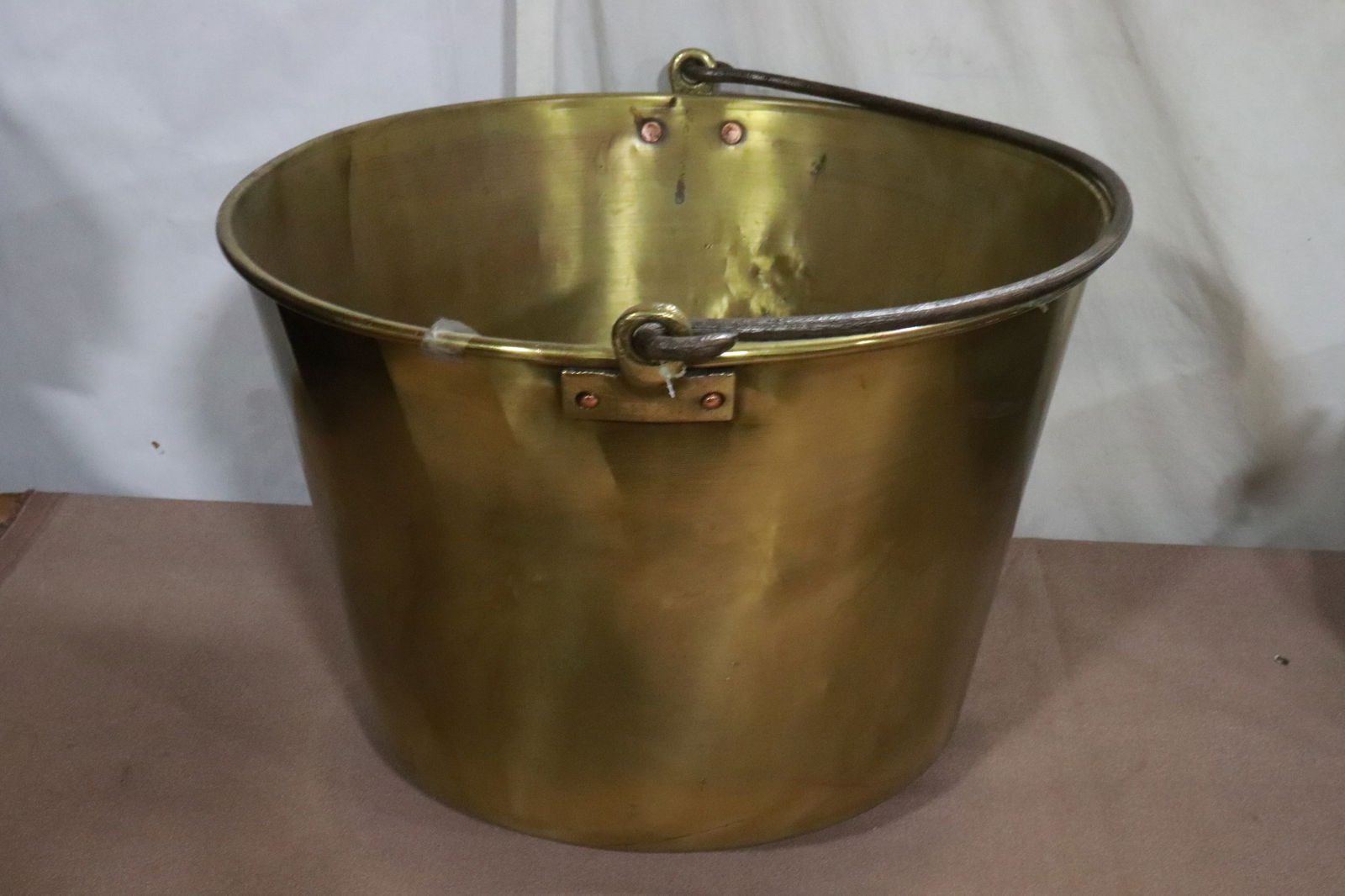2 large and heavy copper/ brass buckets - 7