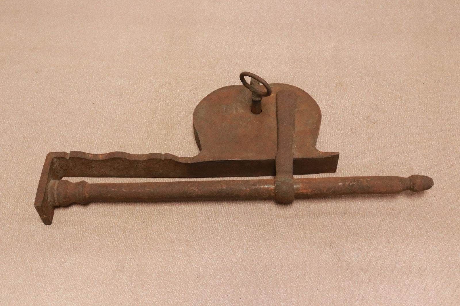 17th/18th c. forged iron lock w/ original key & works (1 of 4)