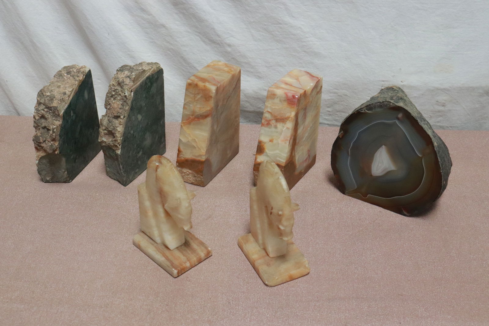 3 pair onyx bookends - 2