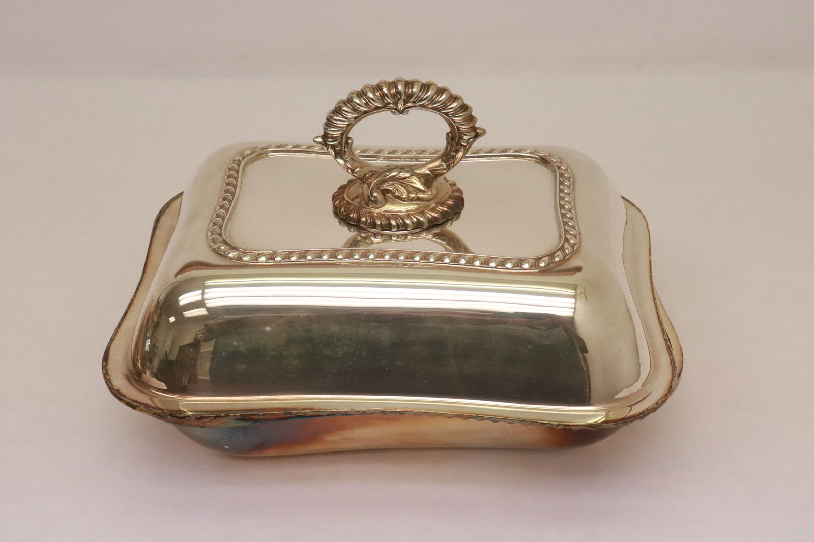 2 silverplate covered meat servers - 2