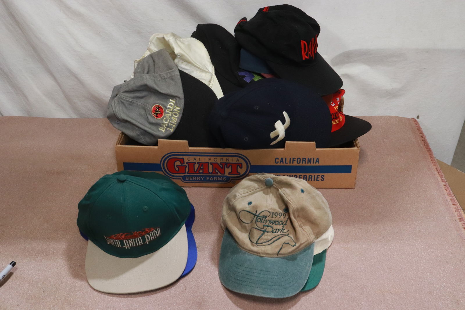 Collection of memorabilia caps: Collection of memorabilia caps