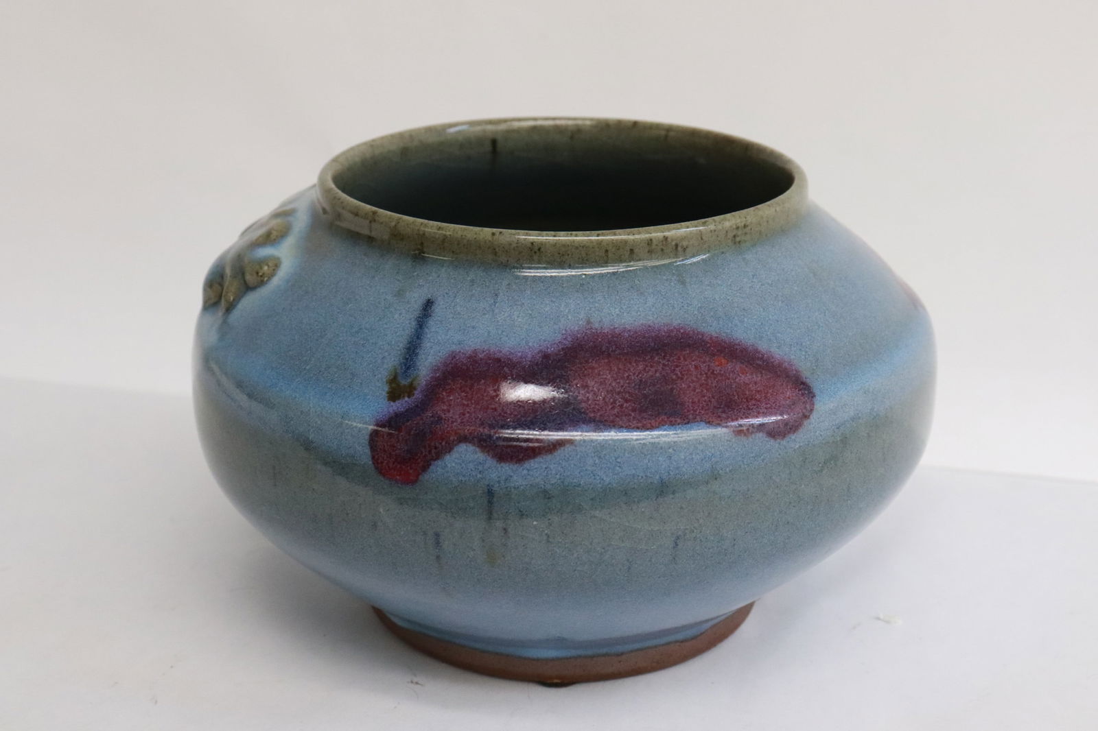 Fine Chinese large purple on blue porcelain jar (1 of 6)