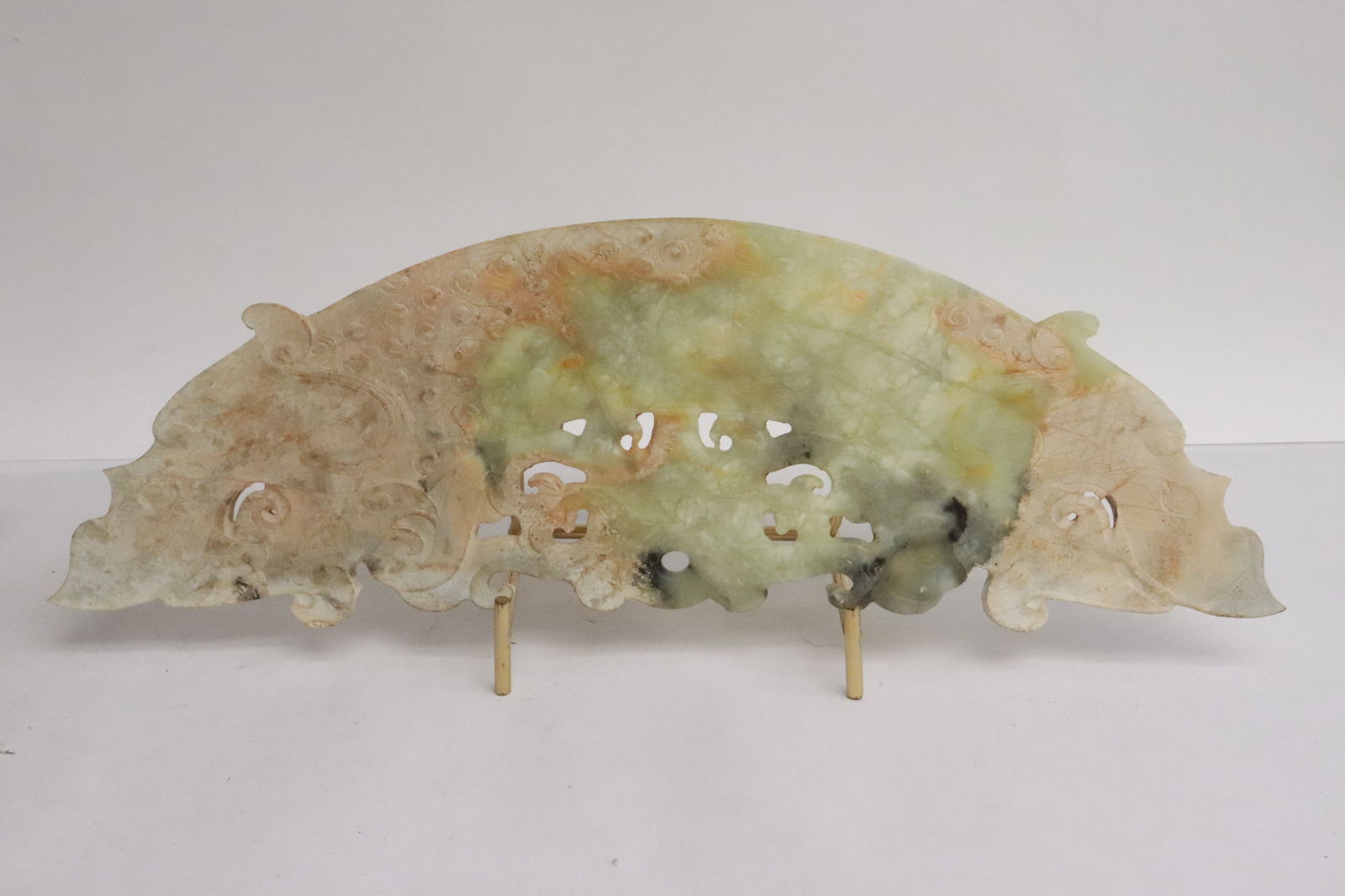 2 large jade like plaques - 2