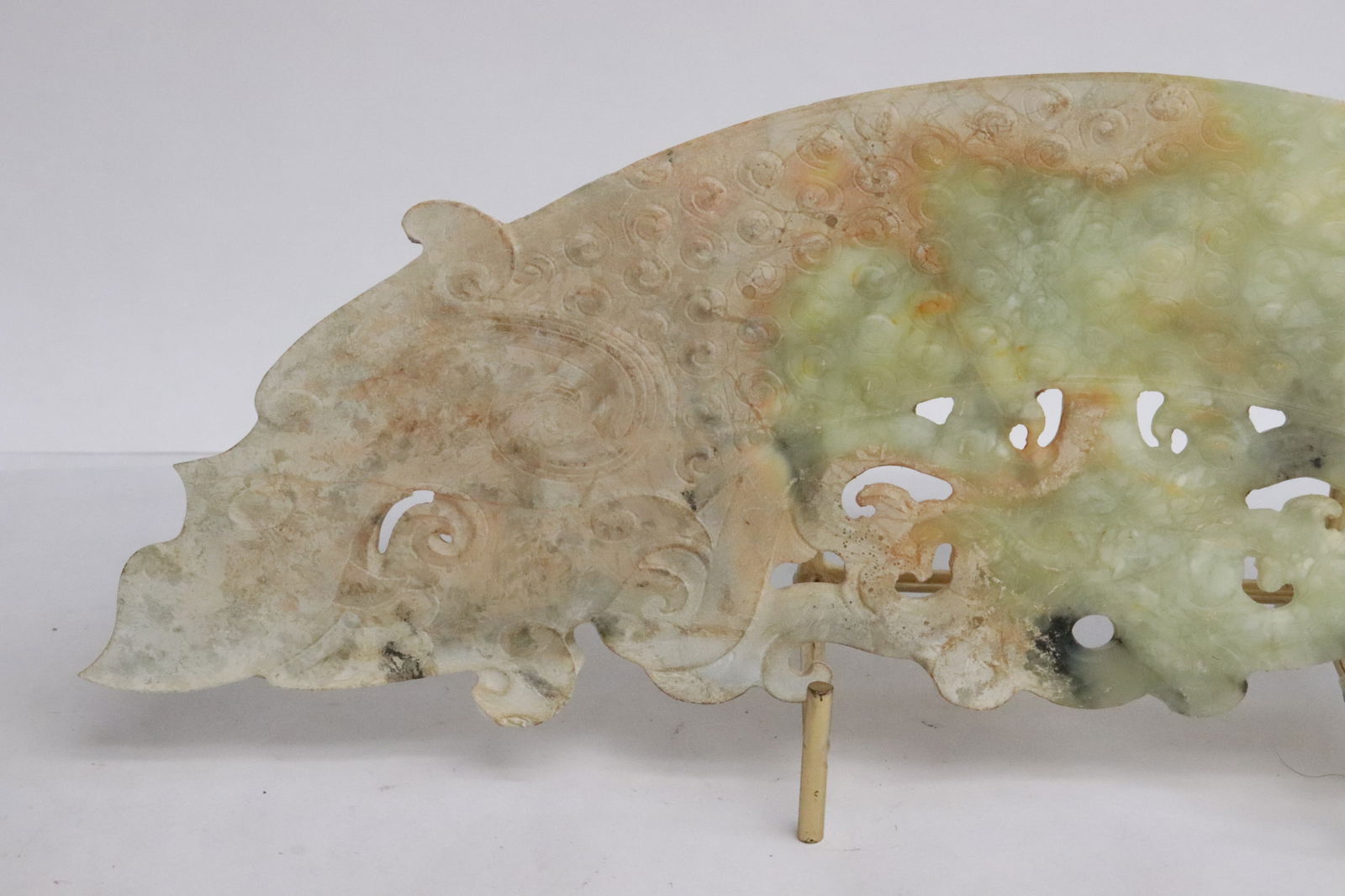 2 large jade like plaques - 3