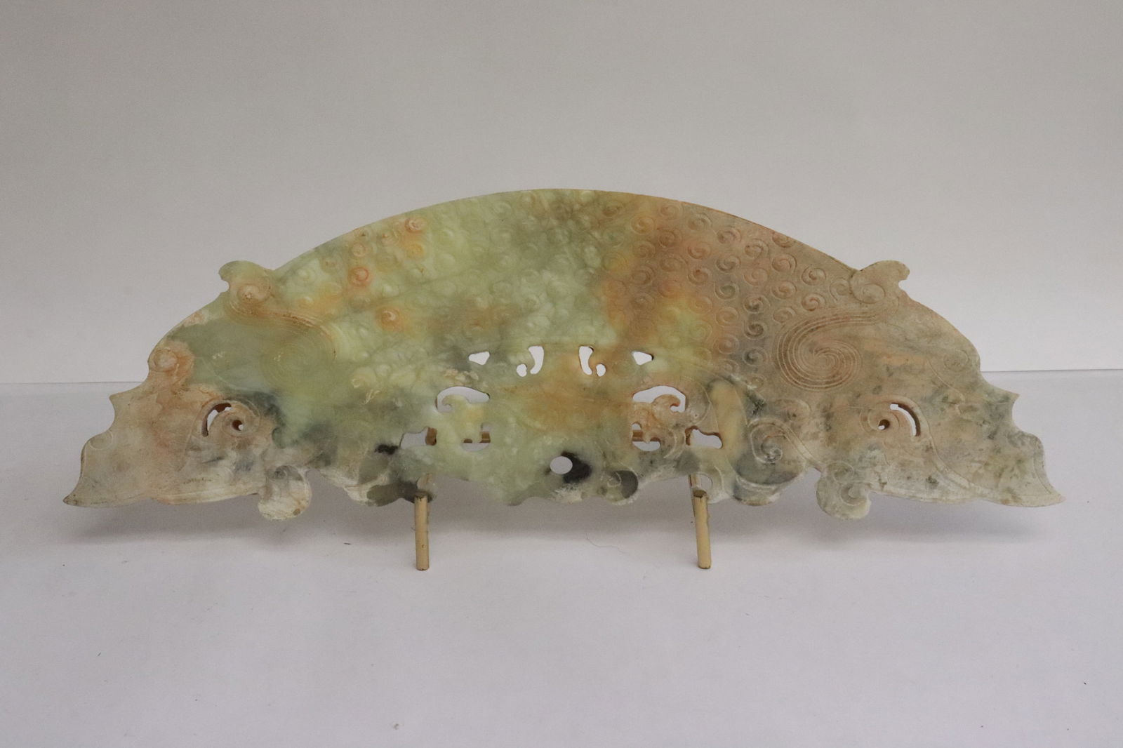 2 large jade like plaques - 5