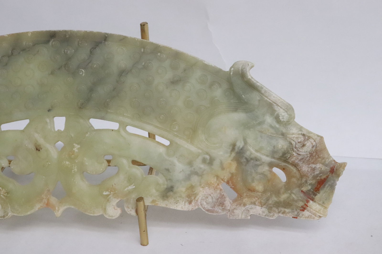 2 large jade like plaques - 7