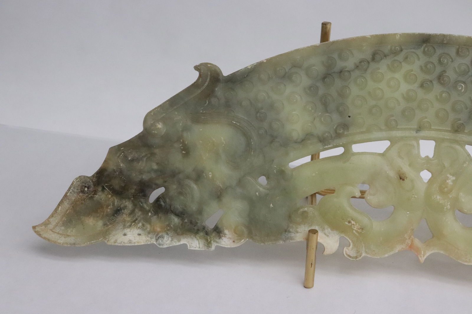 2 large jade like plaques - 8