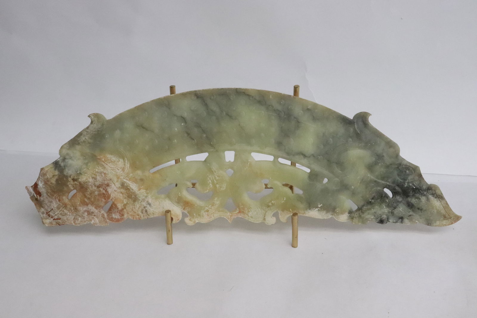 2 large jade like plaques - 9