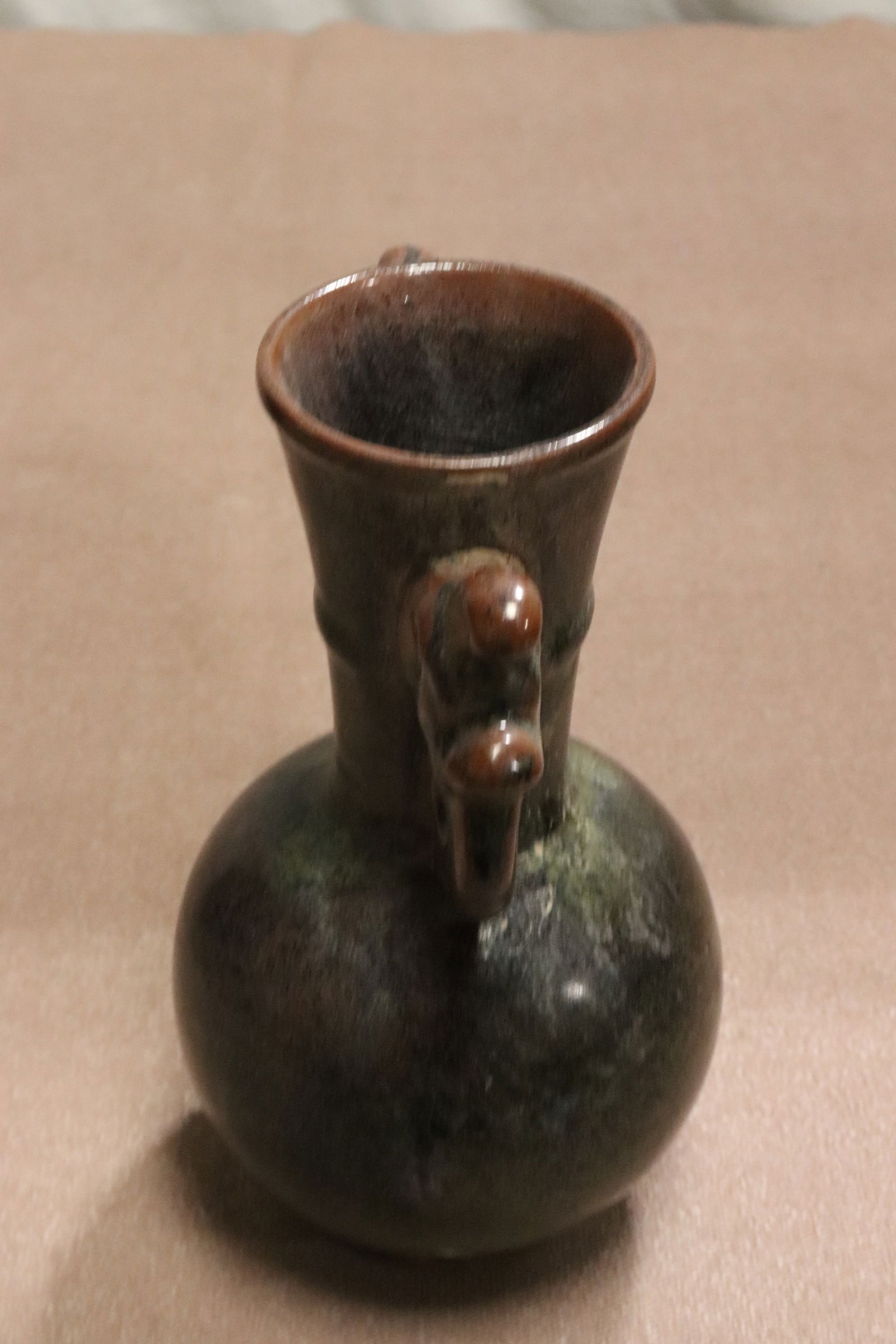 3 brown glazed earthenware articles - 6