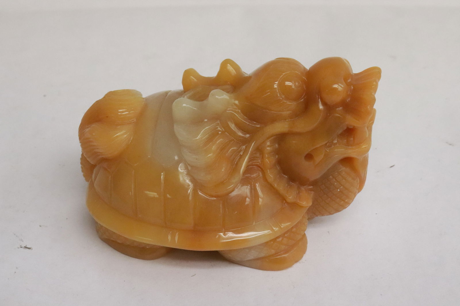 Jade like stone carved turtle - 4