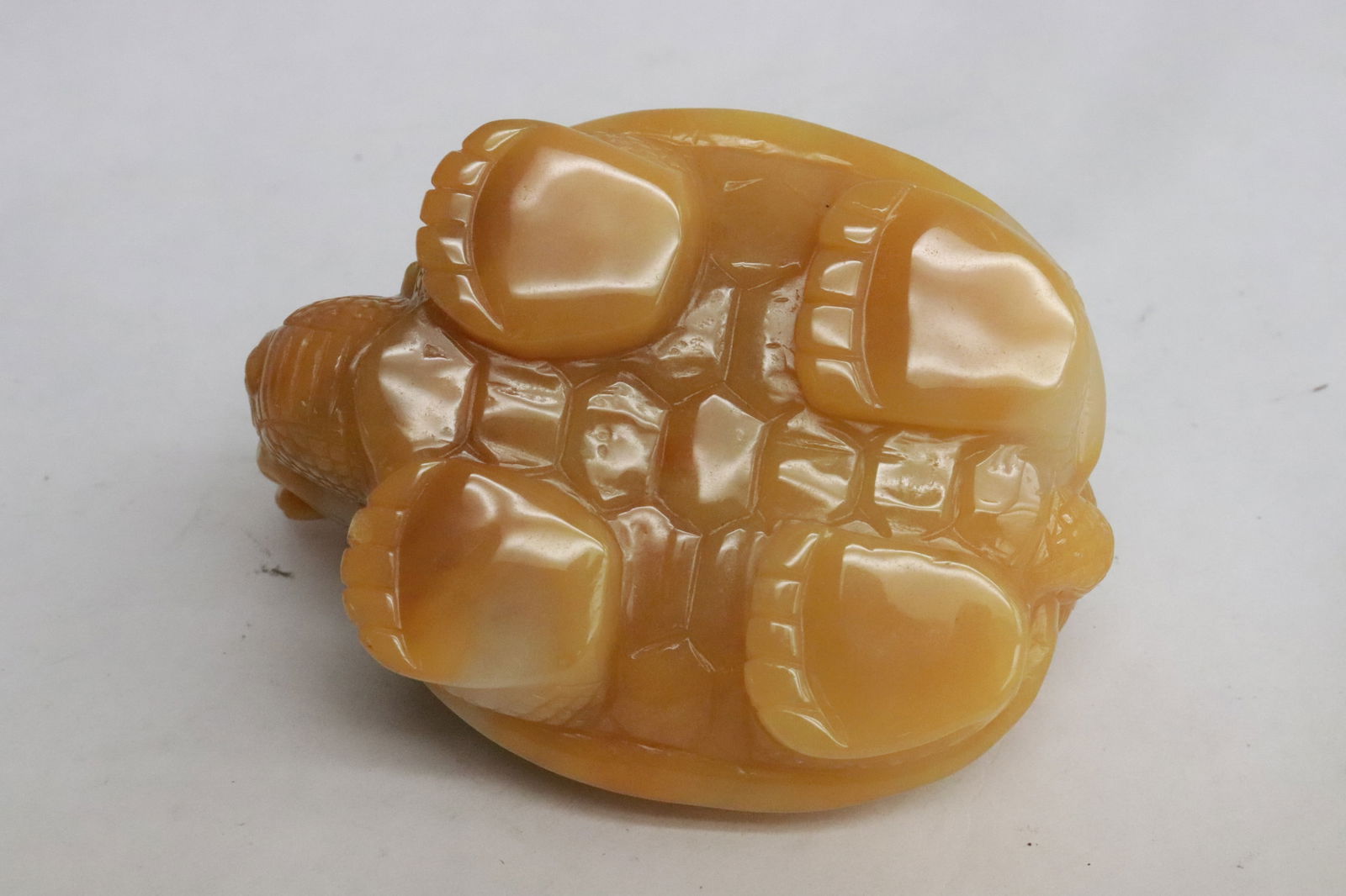 Jade like stone carved turtle - 6