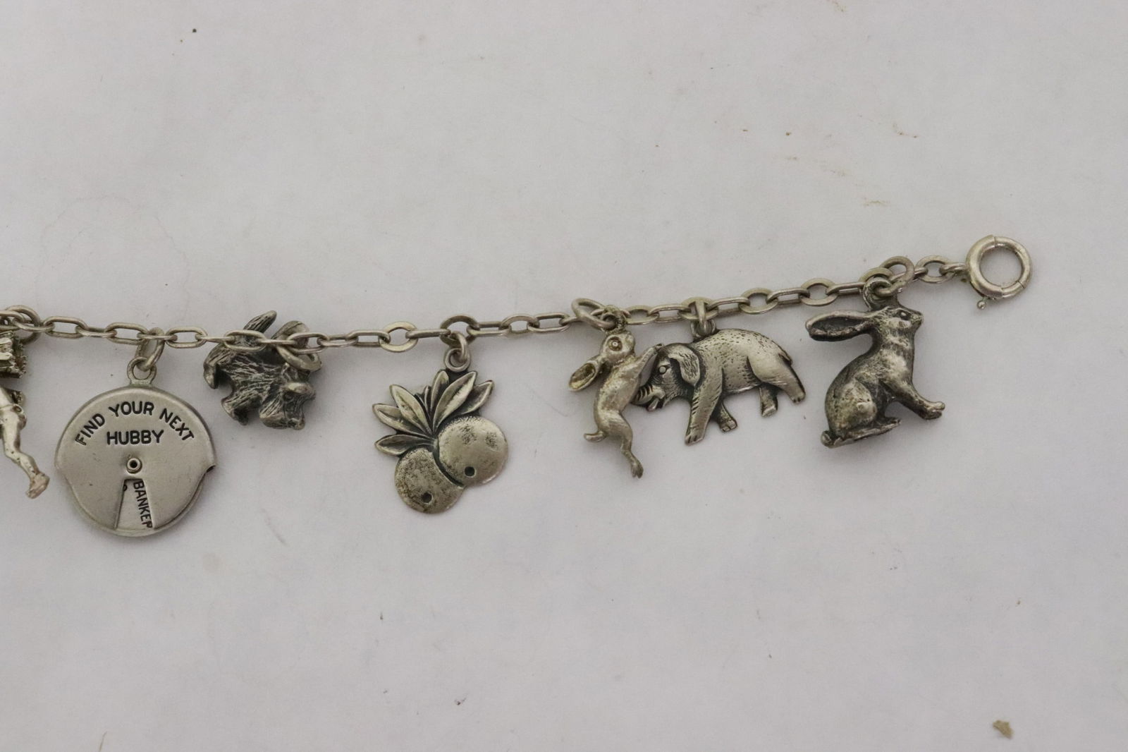 2 sterling charm bracelets - 2