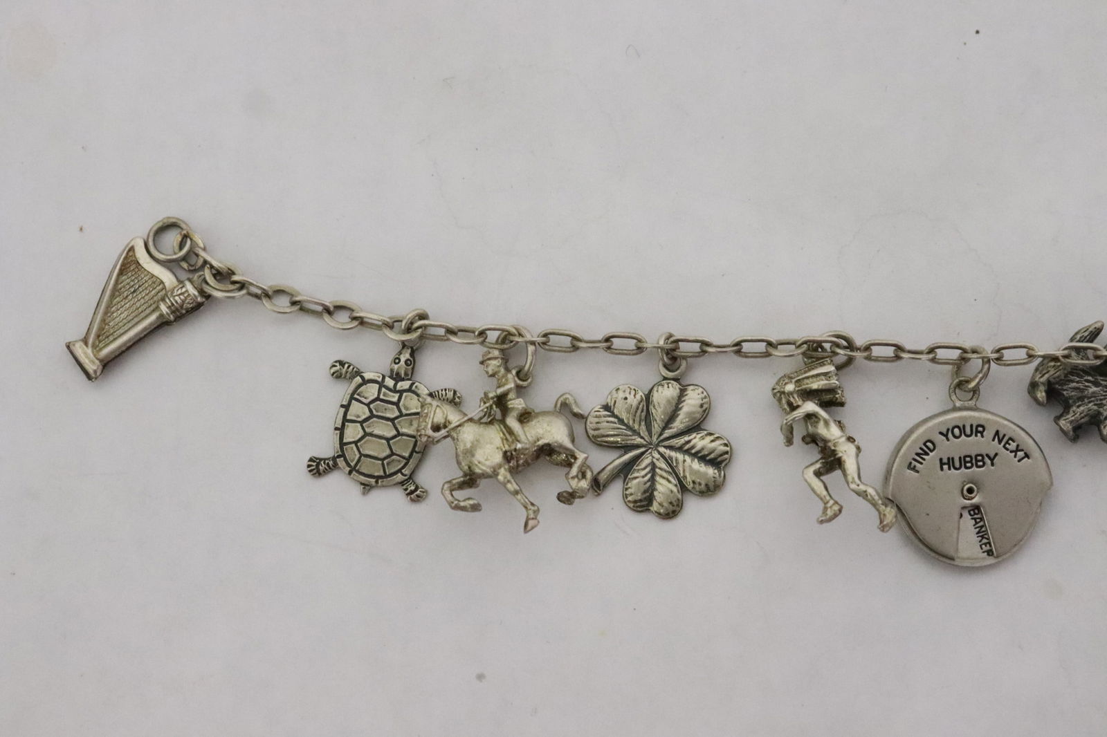 2 sterling charm bracelets - 4