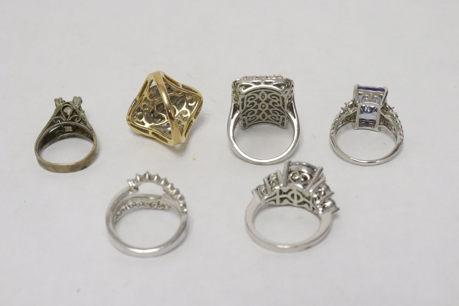 6 fancy sterling ring - 8