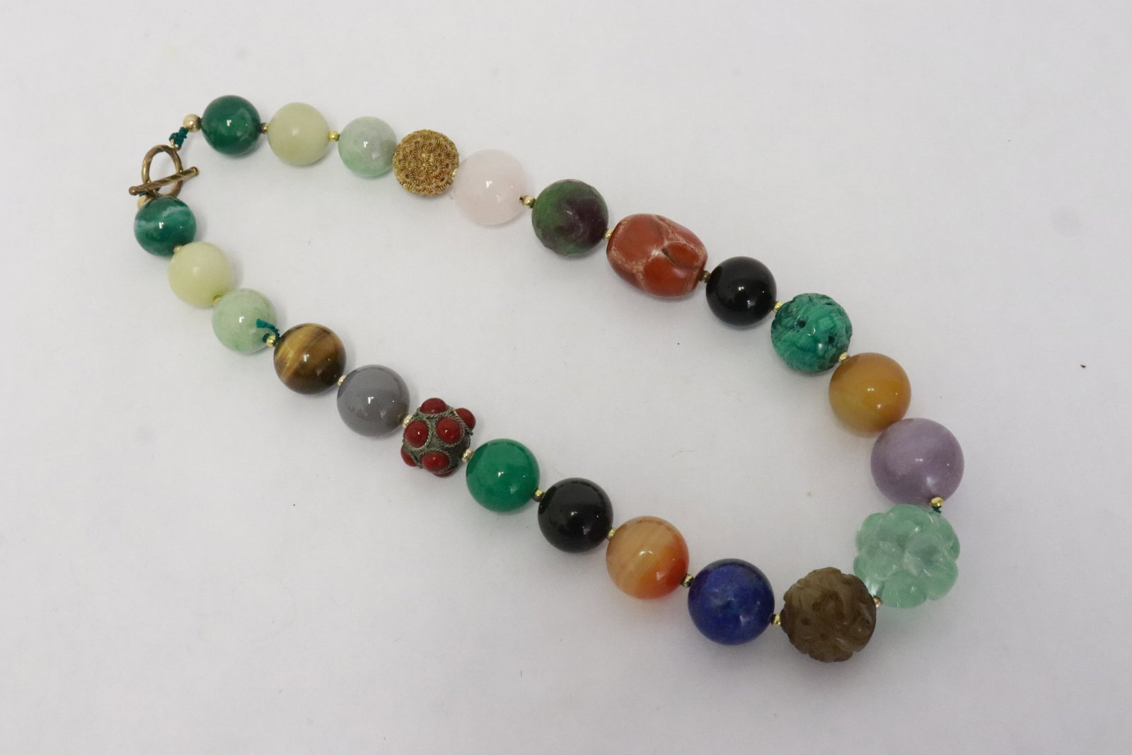 Unusual Chinese multi stone necklace (1 of 7)