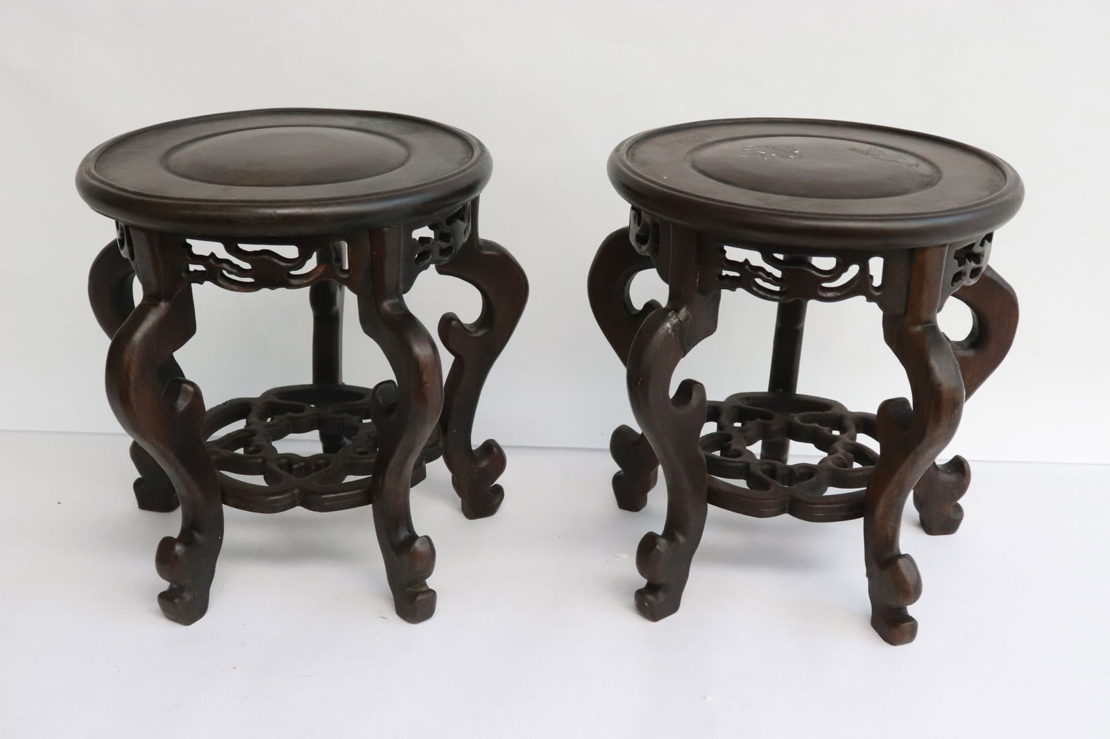 Pair Chinese wood stands (1 of 6)