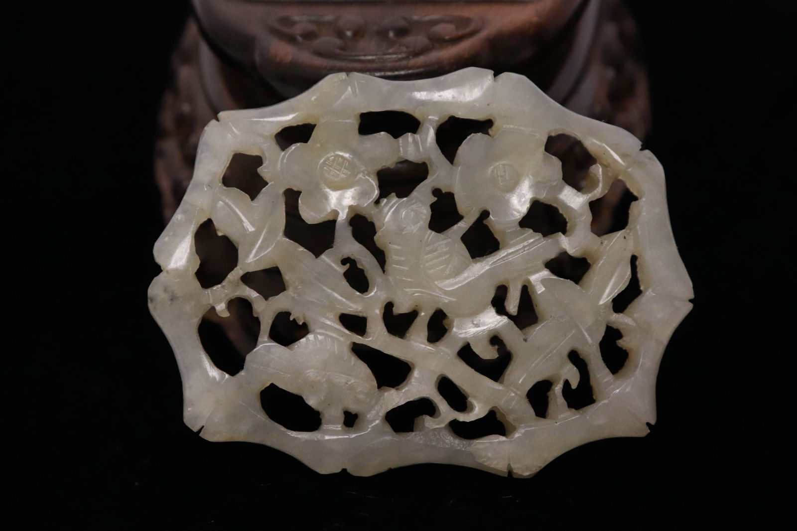 Chinese Ming white jade carved plaque (1 of 3)