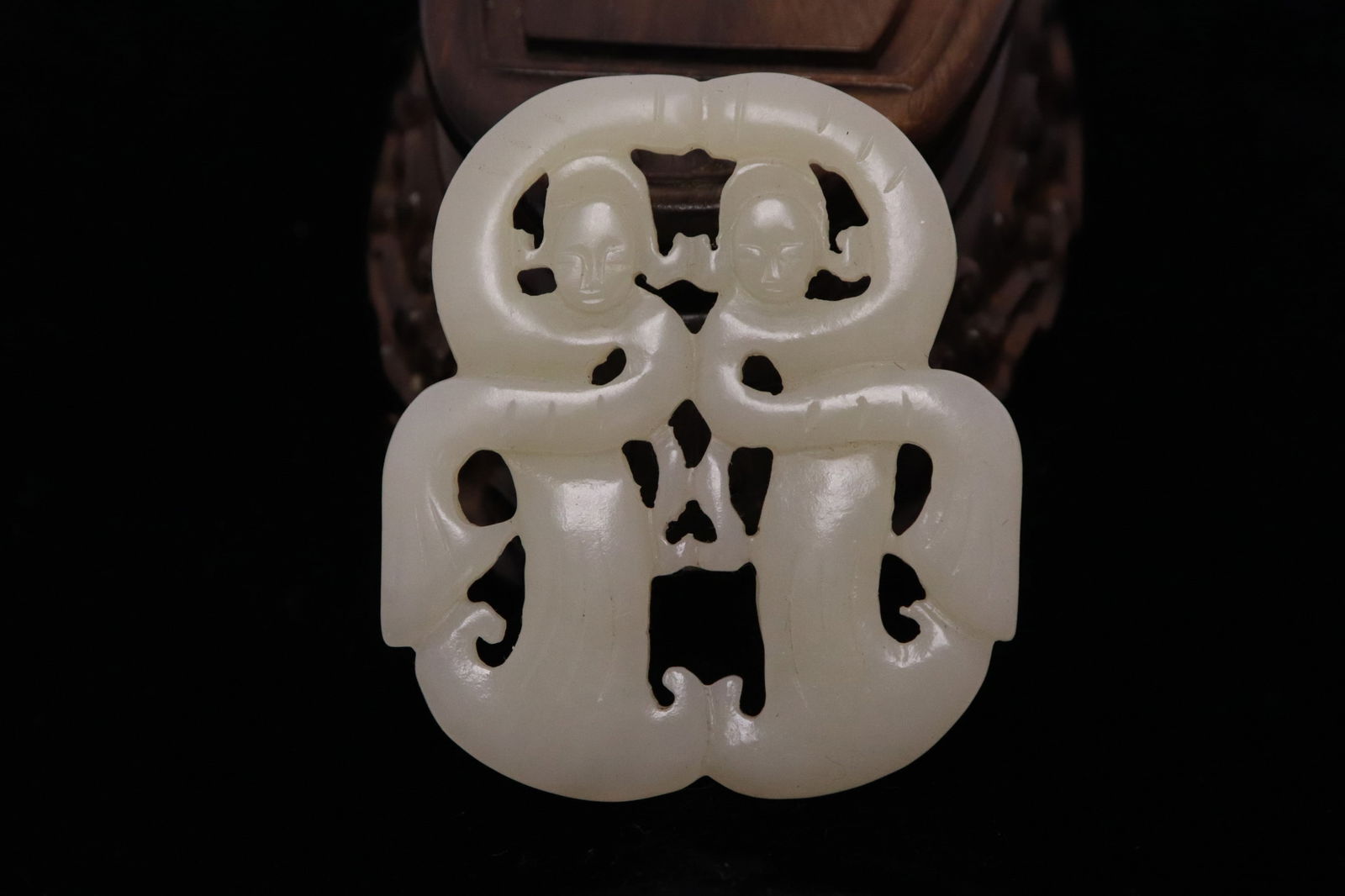 Chinese antique white jade carving, c900AD (1 of 3)