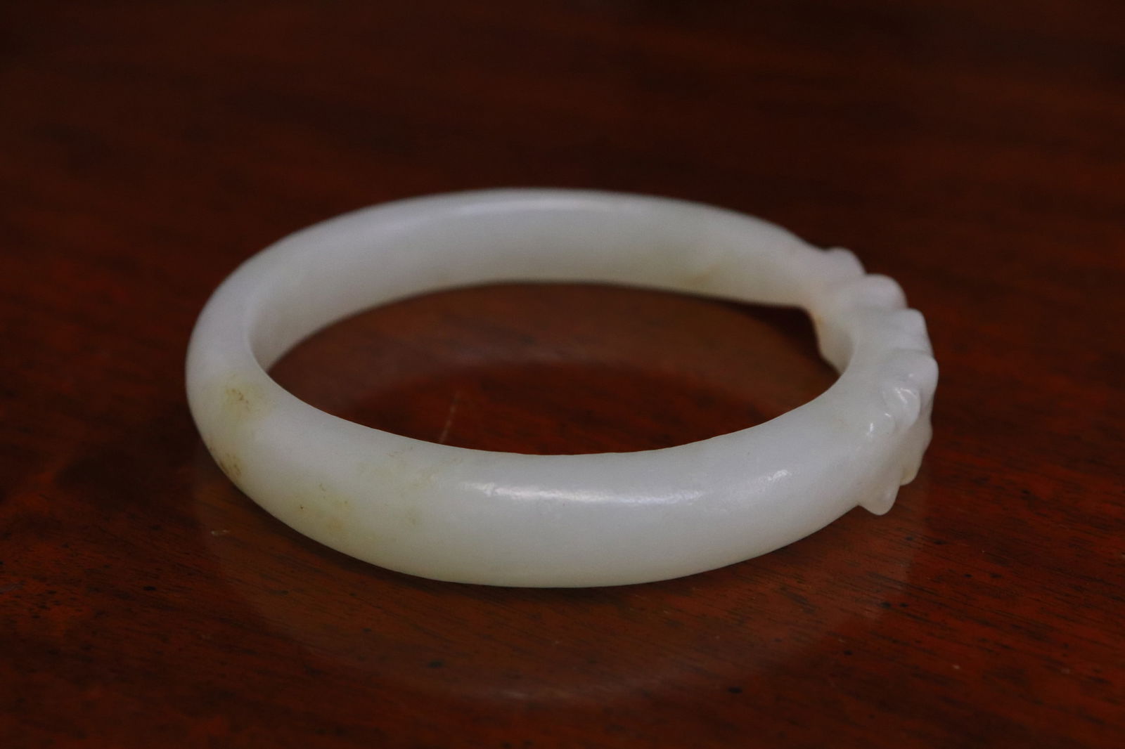 Ming white jade bangle, c1600AD - 3