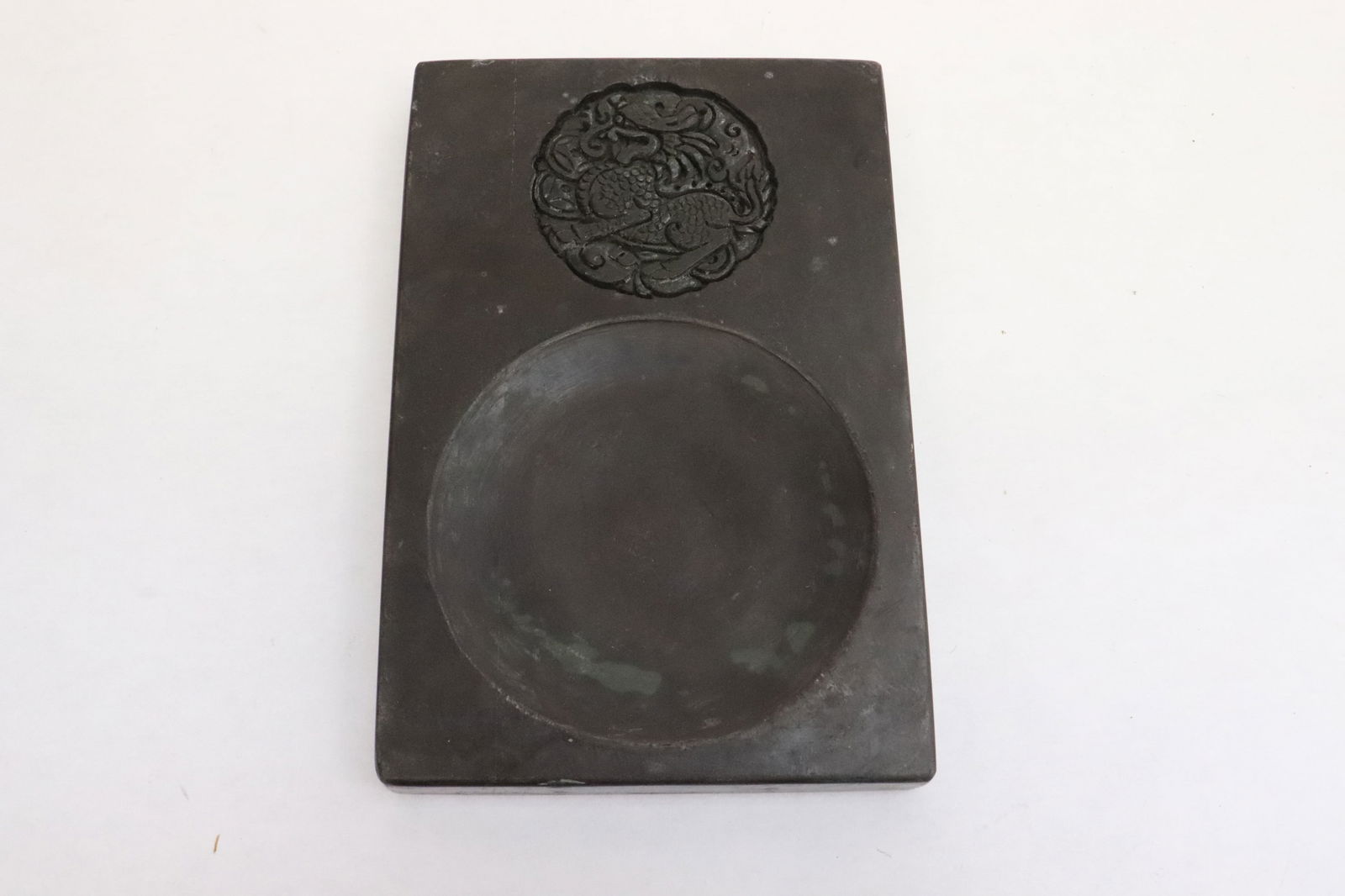 A stone inkwell: A stone inkwell, 5.85"x3.9"x0.65"