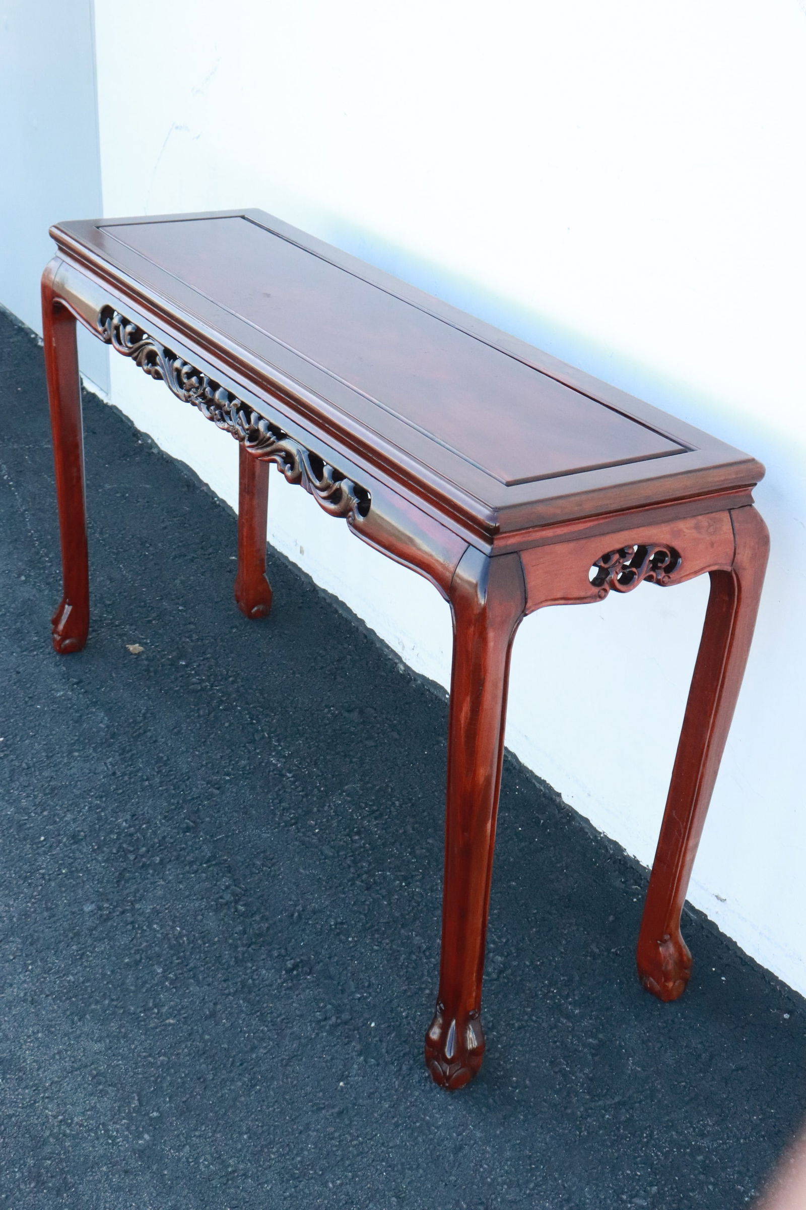 Chinese rosewood scroll table - 3