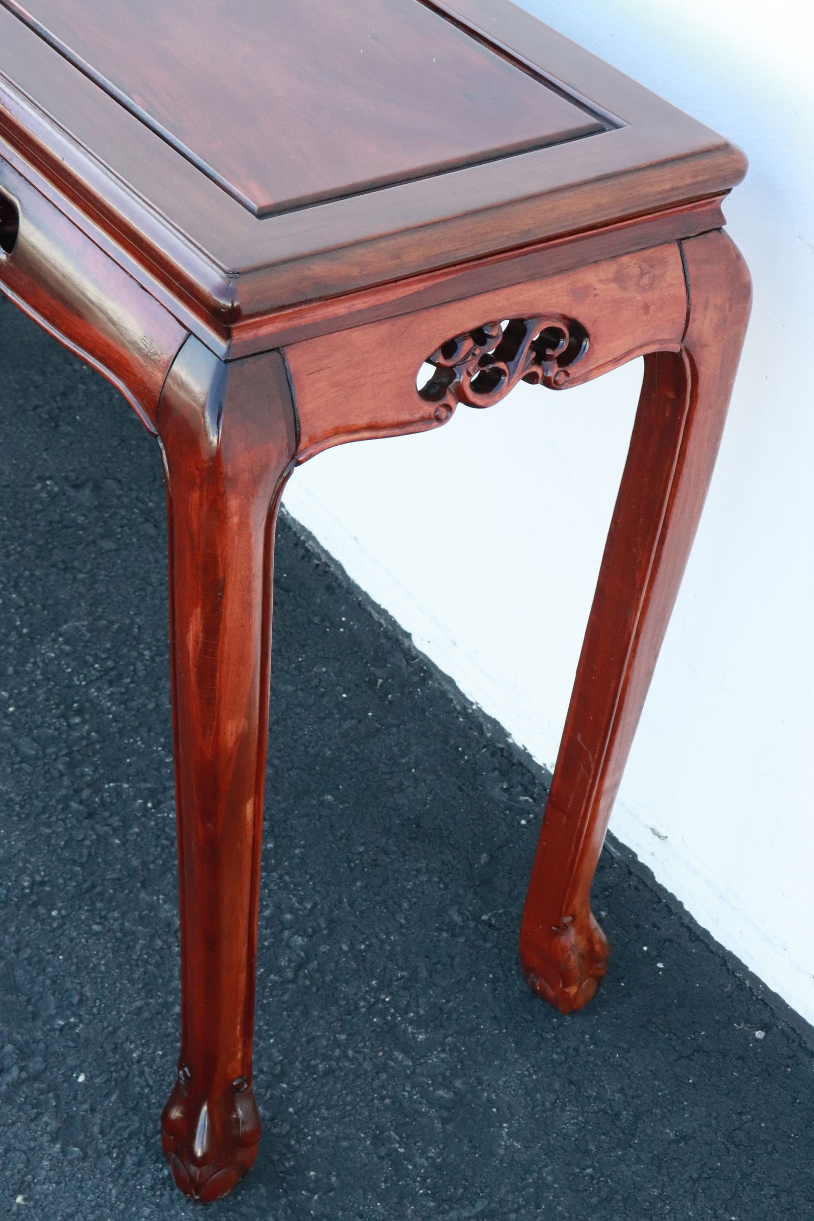 Chinese rosewood scroll table - 5