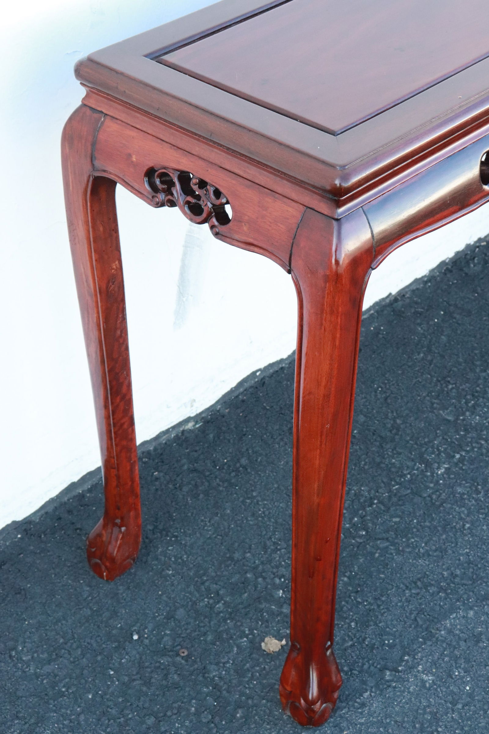 Chinese rosewood scroll table - 6