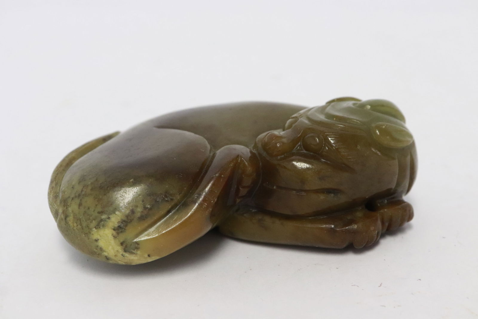 Chinese stone carved qilin: Chinese stone carved qilin, 1.25"x3.6"x2.2"