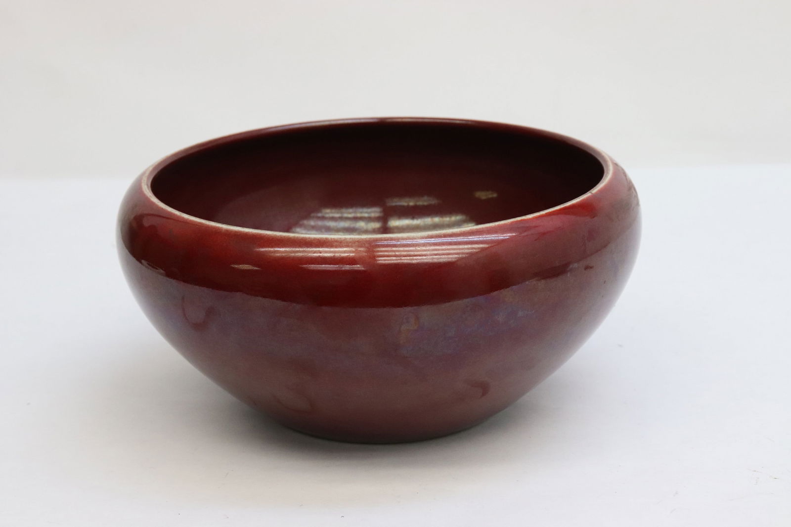 Chinese large red glazed porcelain censer (1 of 5)
