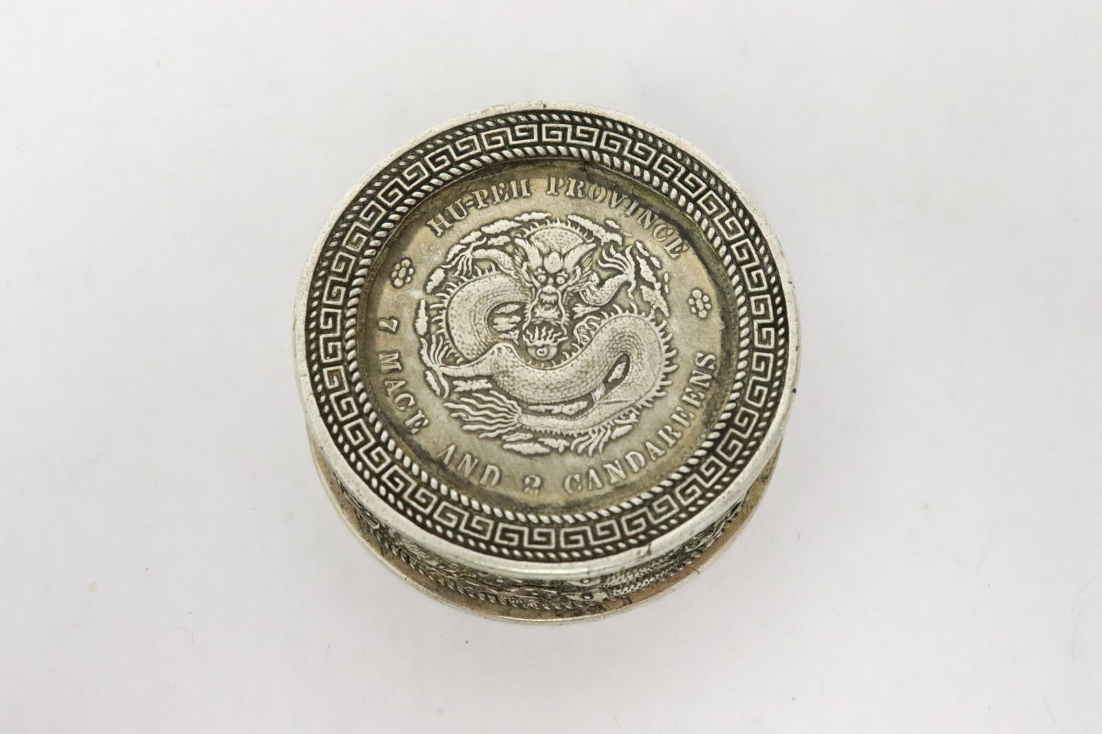 2 round white bronze small boxes - 5