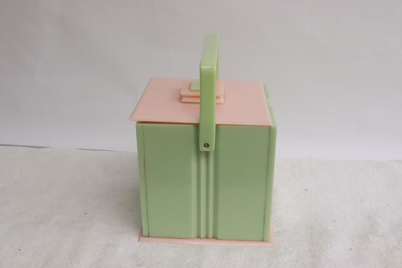 art deco bicolor celluloid handled dressing box(?) - 2