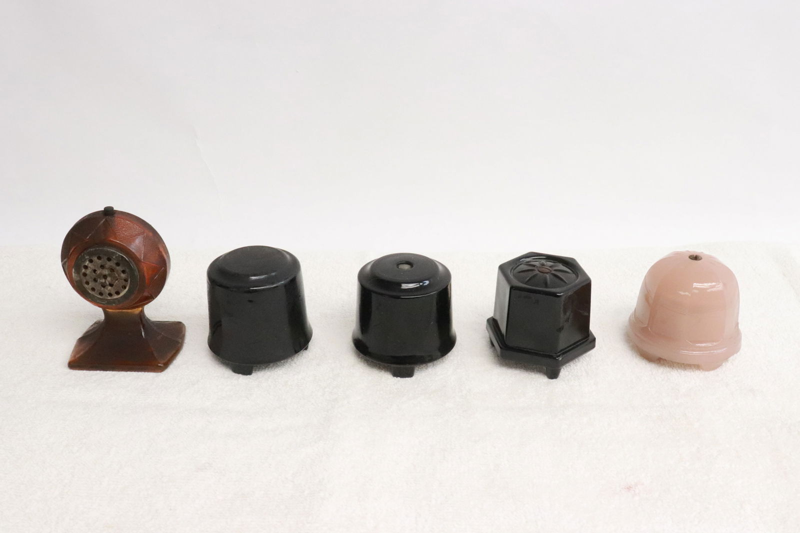 5 art deco glass cased electric lighters (1 of 6)