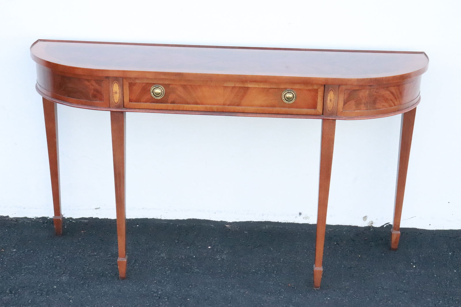 Fine mahogany Sheraton style console table (1 of 9)