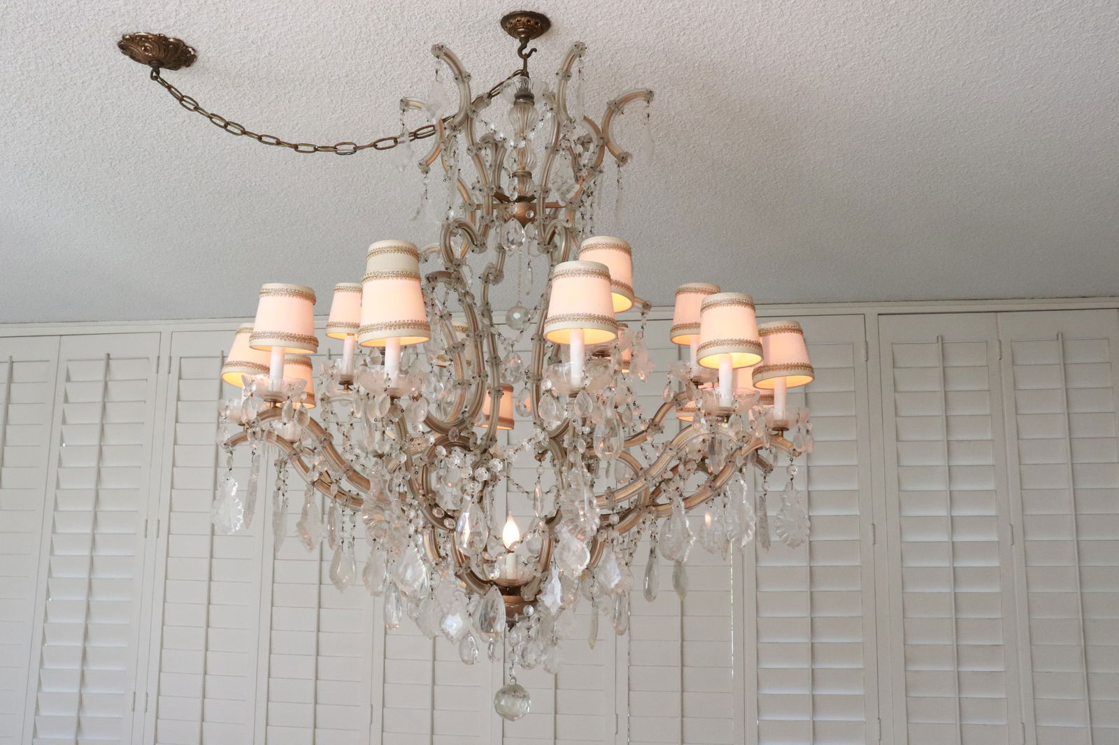 early 20th c. massive Czechoslovakia crystal chandelier (1 of 13)