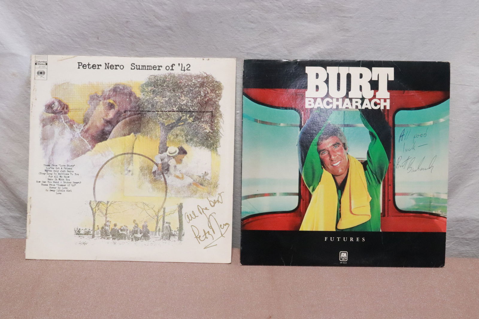 2 signed LP; Peter Nero, and Burt Bacharach: 2 signed LP; Peter Nero, and Burt Bacharach