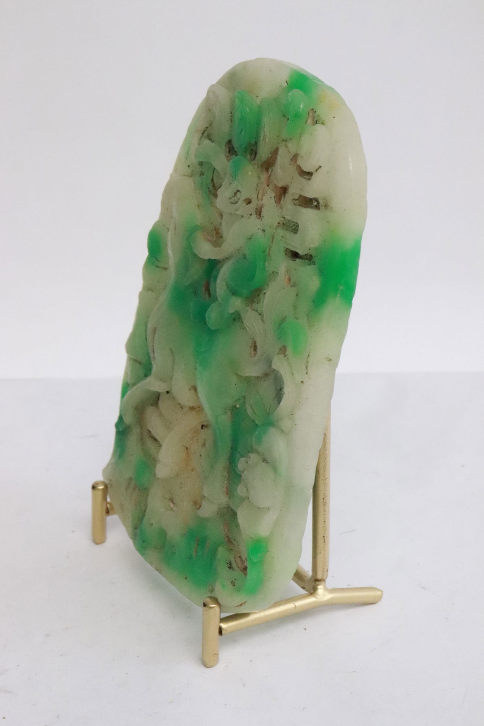 Jadeite like stone plaque - 3