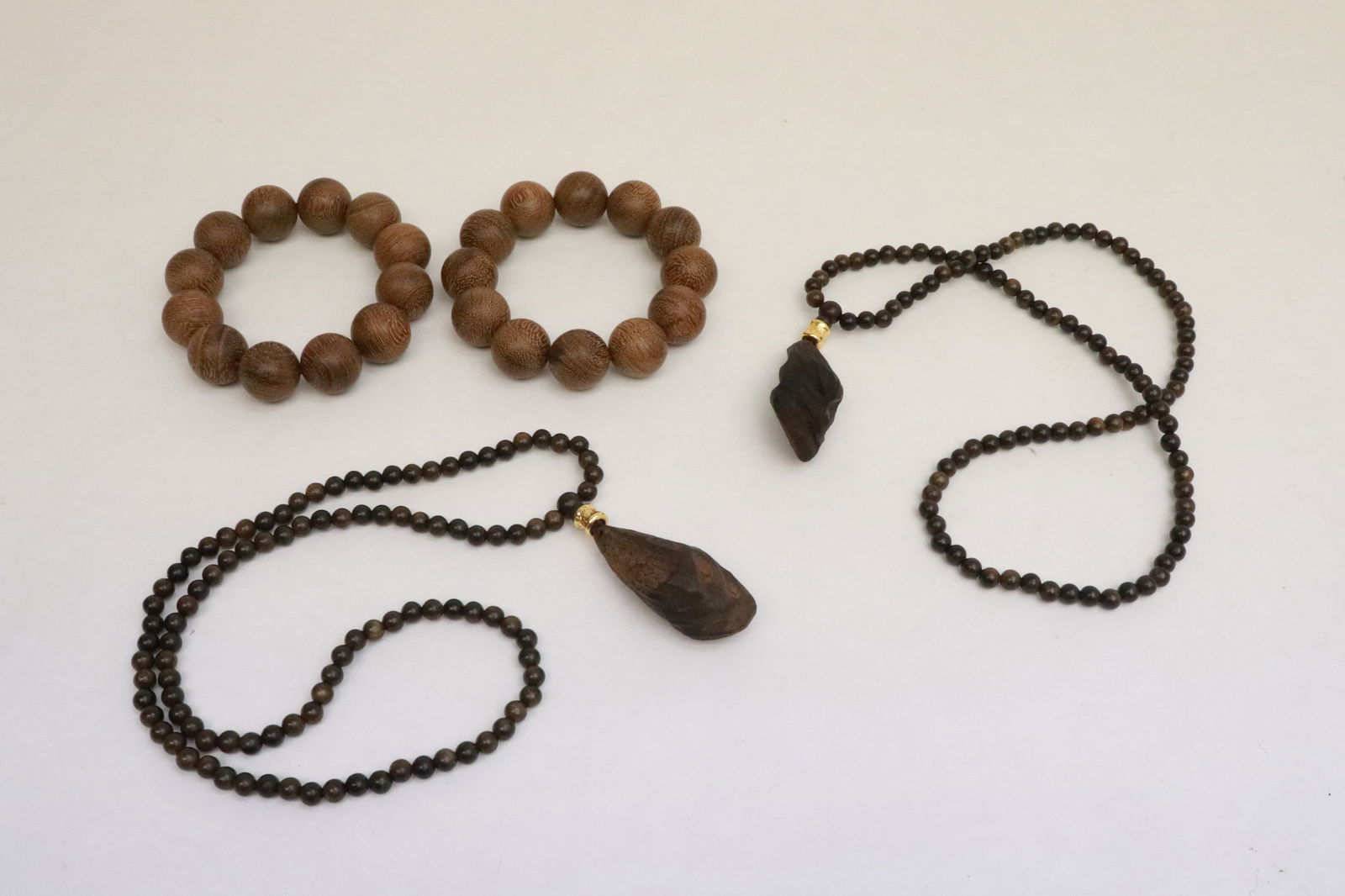 4 agarwood bead pieces (1 of 9)