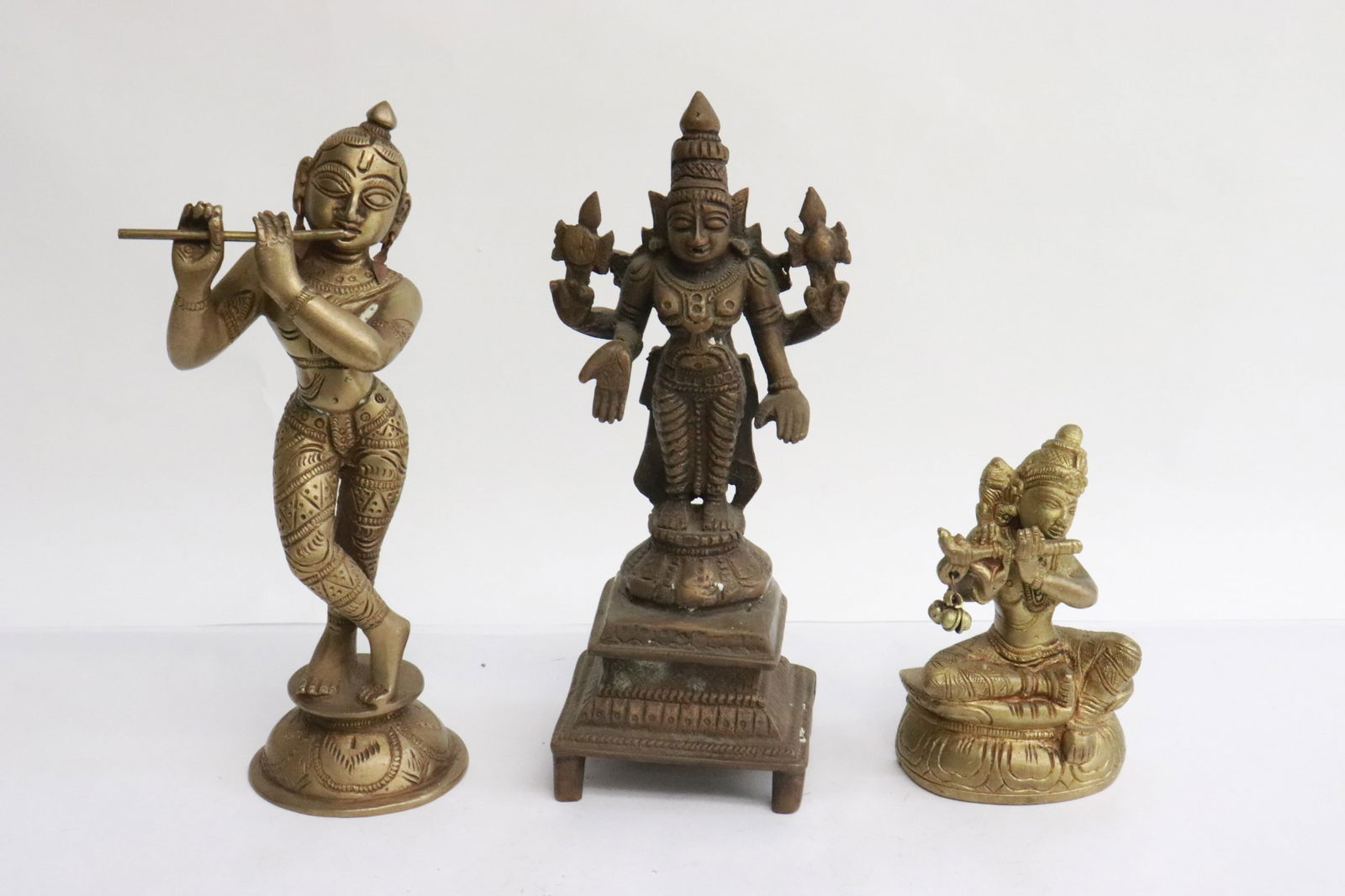 3 India heavy bronze sculpture of deities (1 of 8)