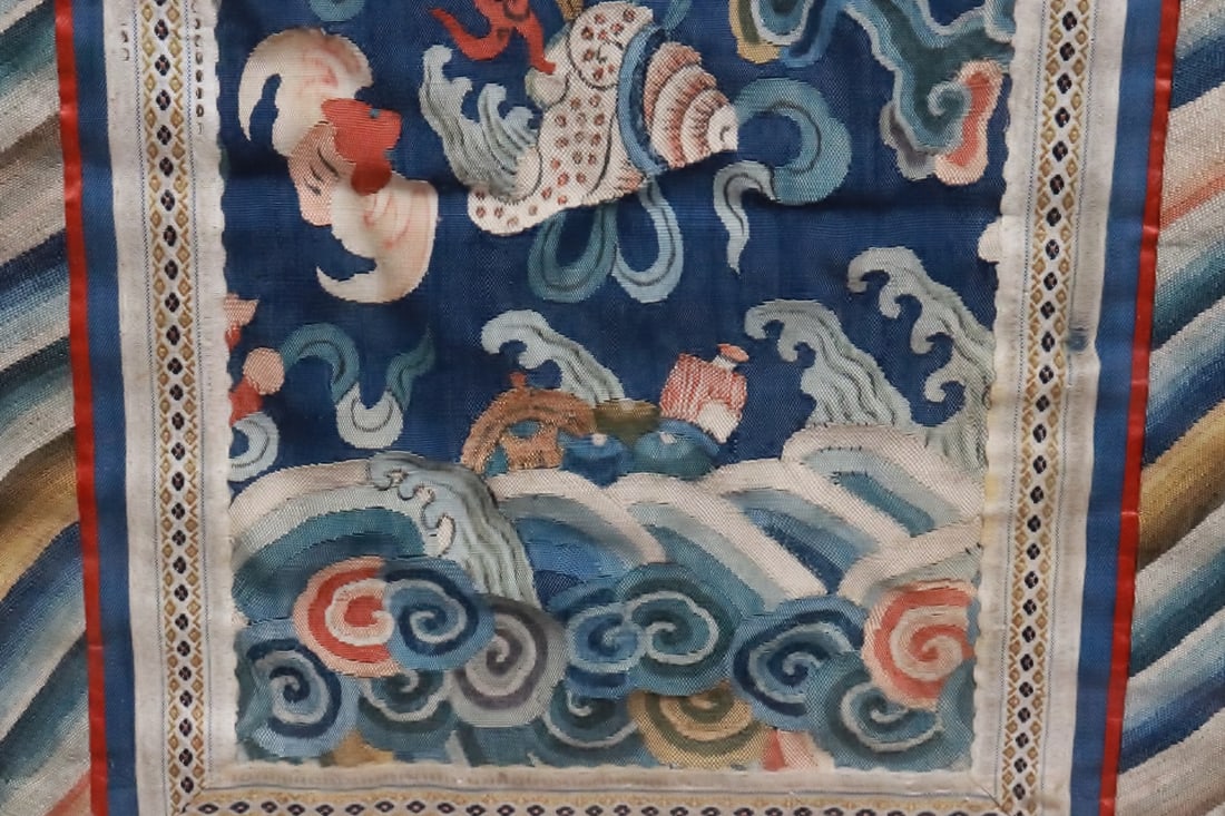 Antique Chinese framed rank patch - 4