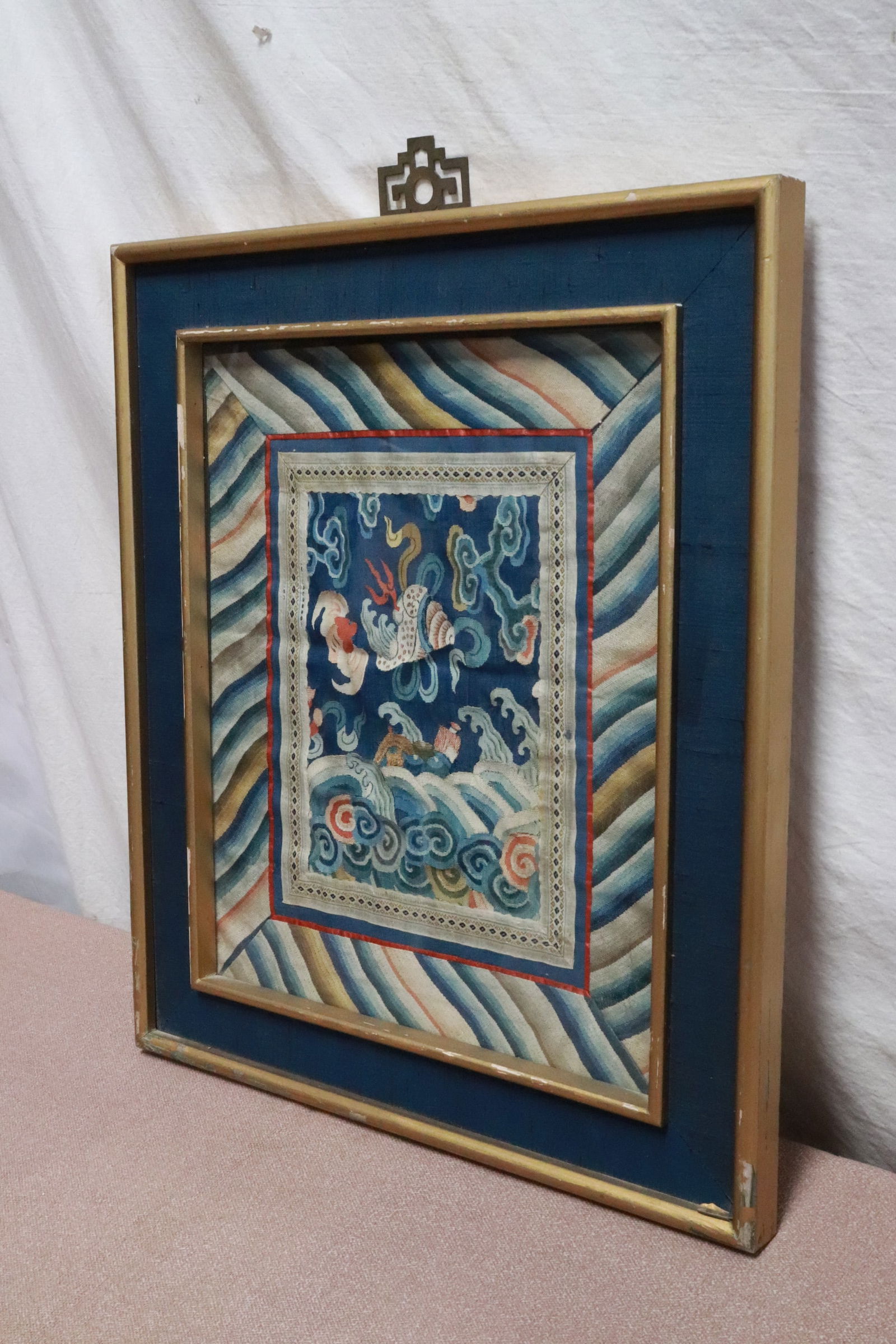 Antique Chinese framed rank patch - 5