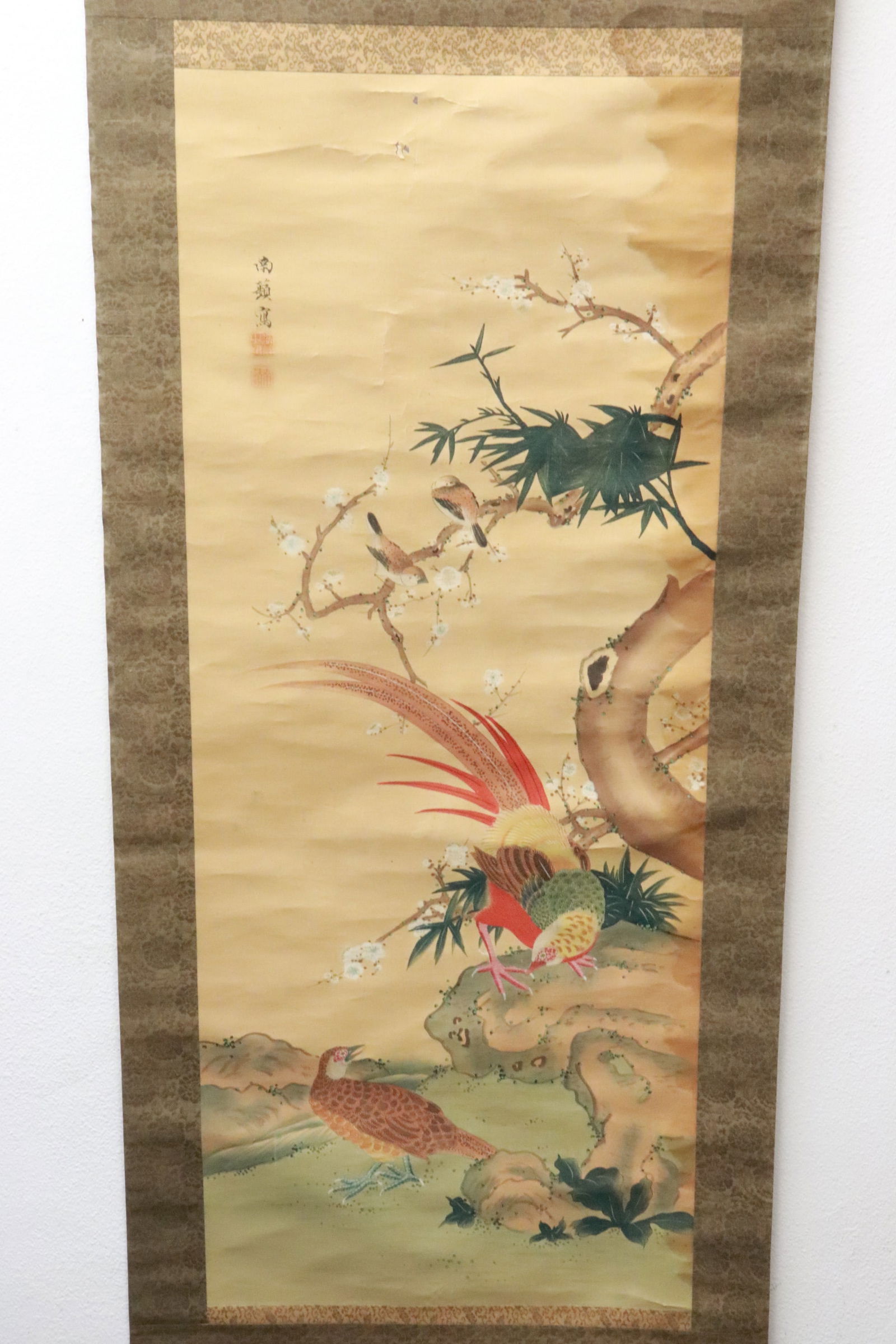Watercolor on silk scroll attributed to Quan Shen (1 of 8)