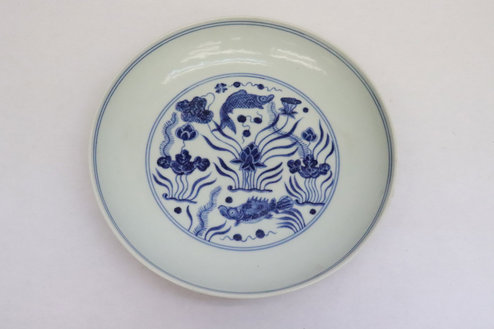 Chinese blue and white porcelain plate (1 of 5)